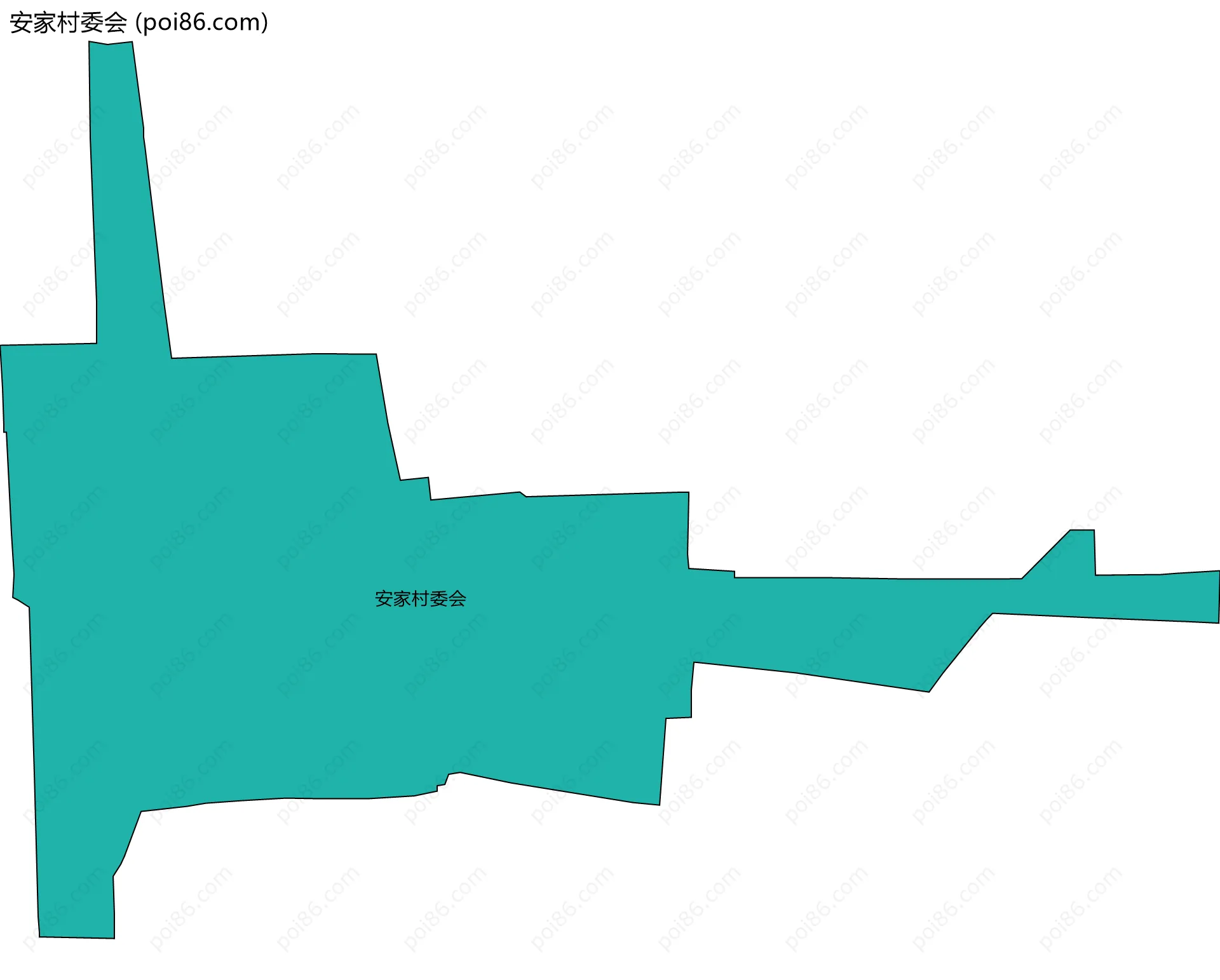 安家村委会边界地图