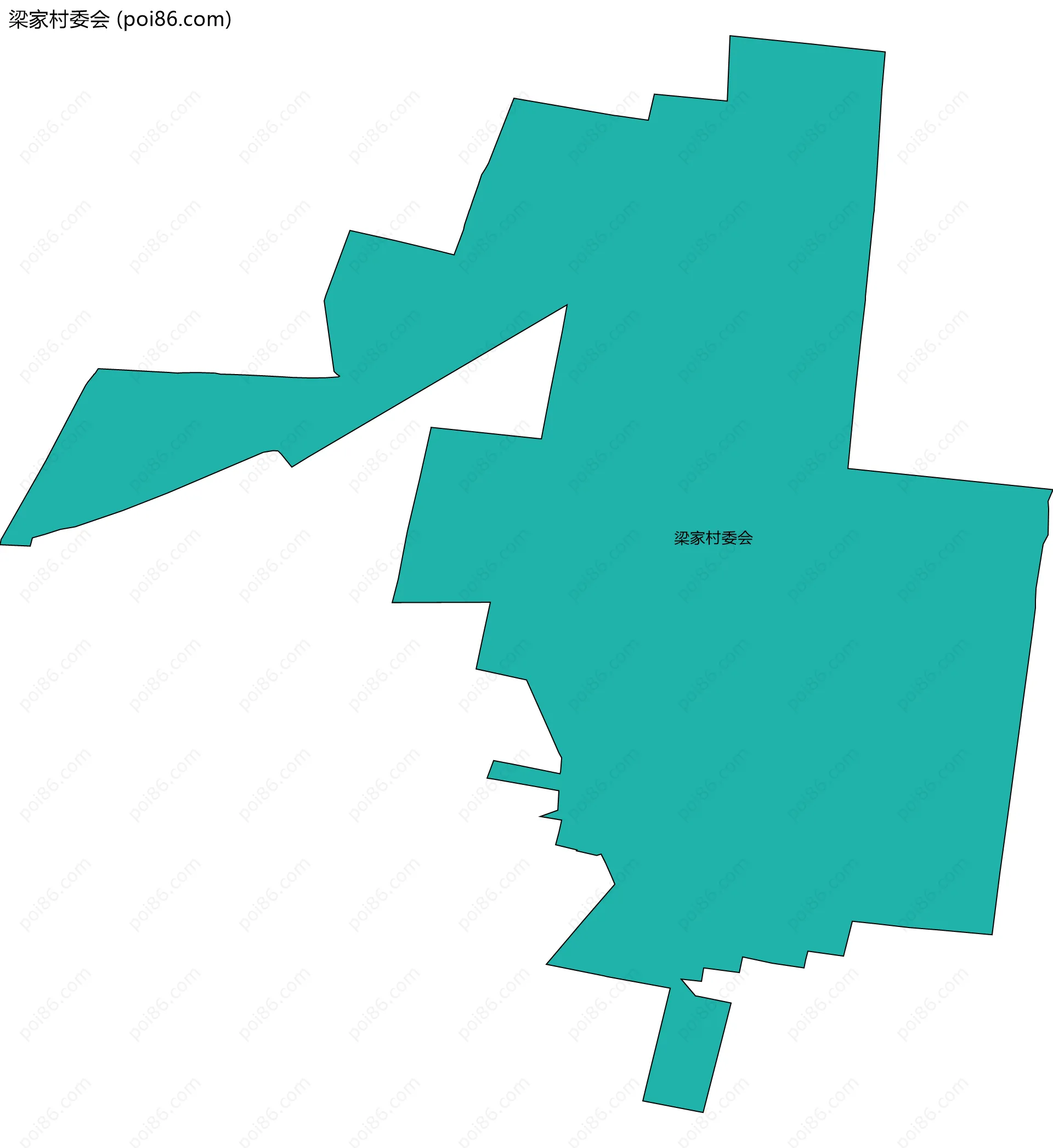 梁家村委会边界地图