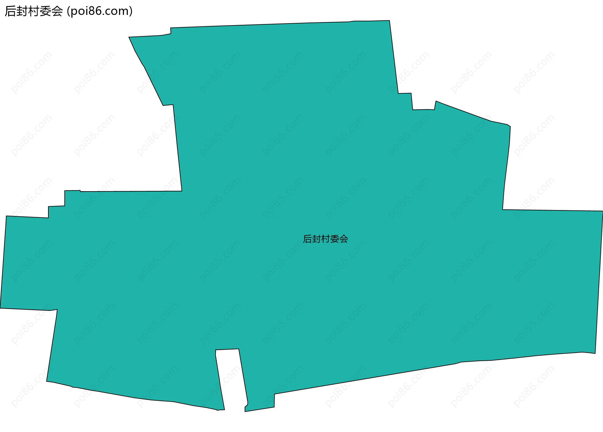 后封村委会边界地图