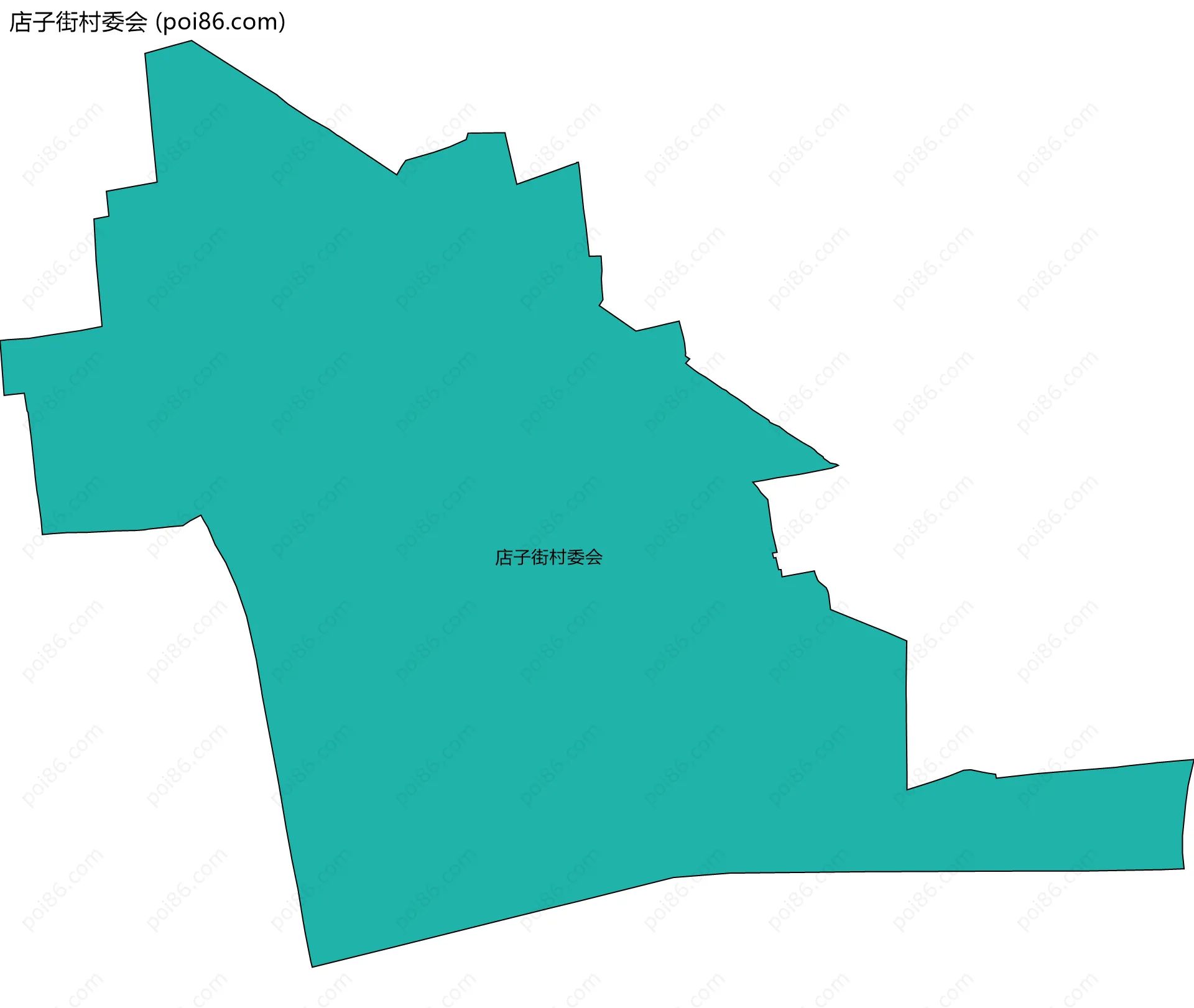 店子街村委会边界地图