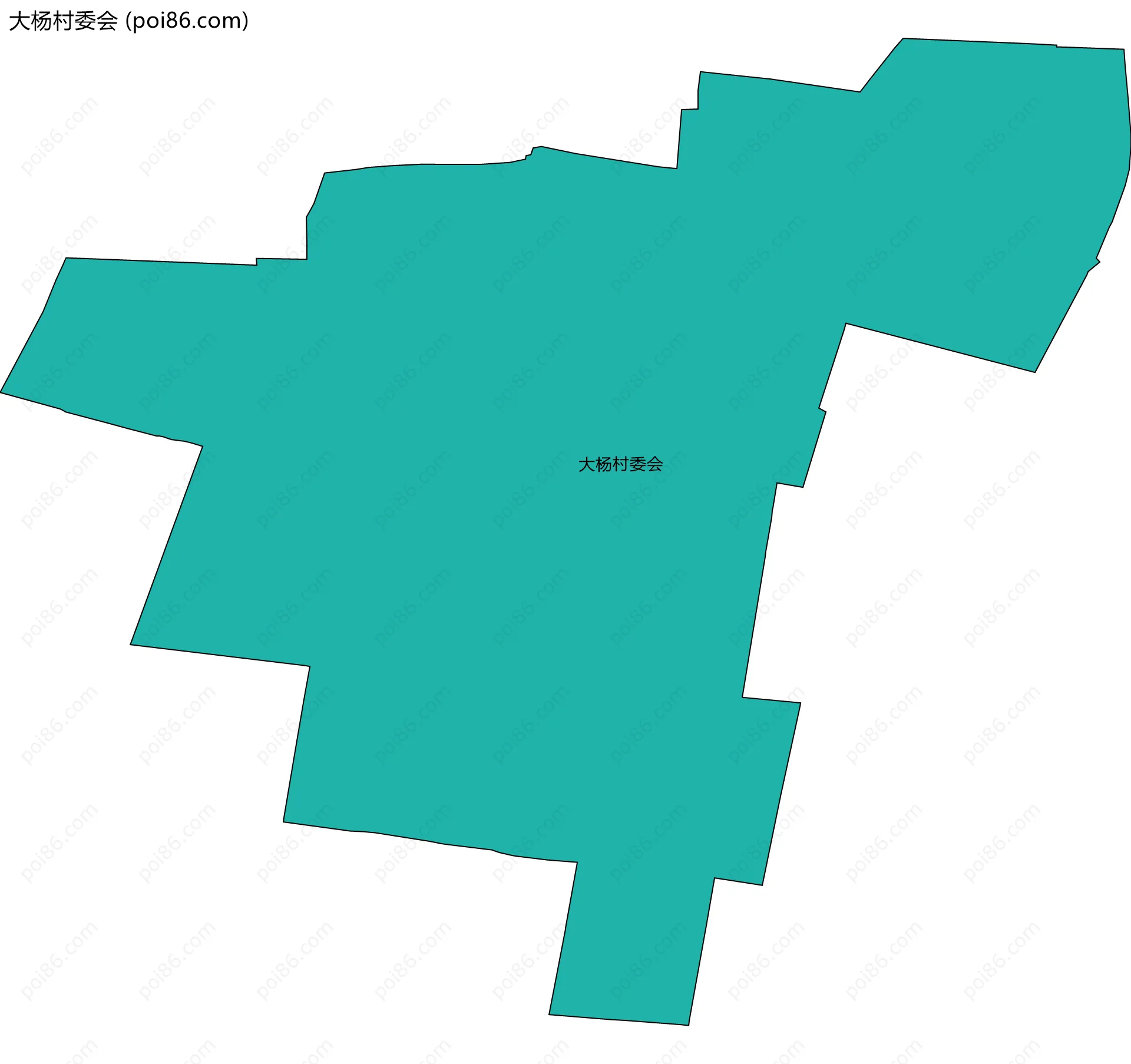 大杨村委会边界地图