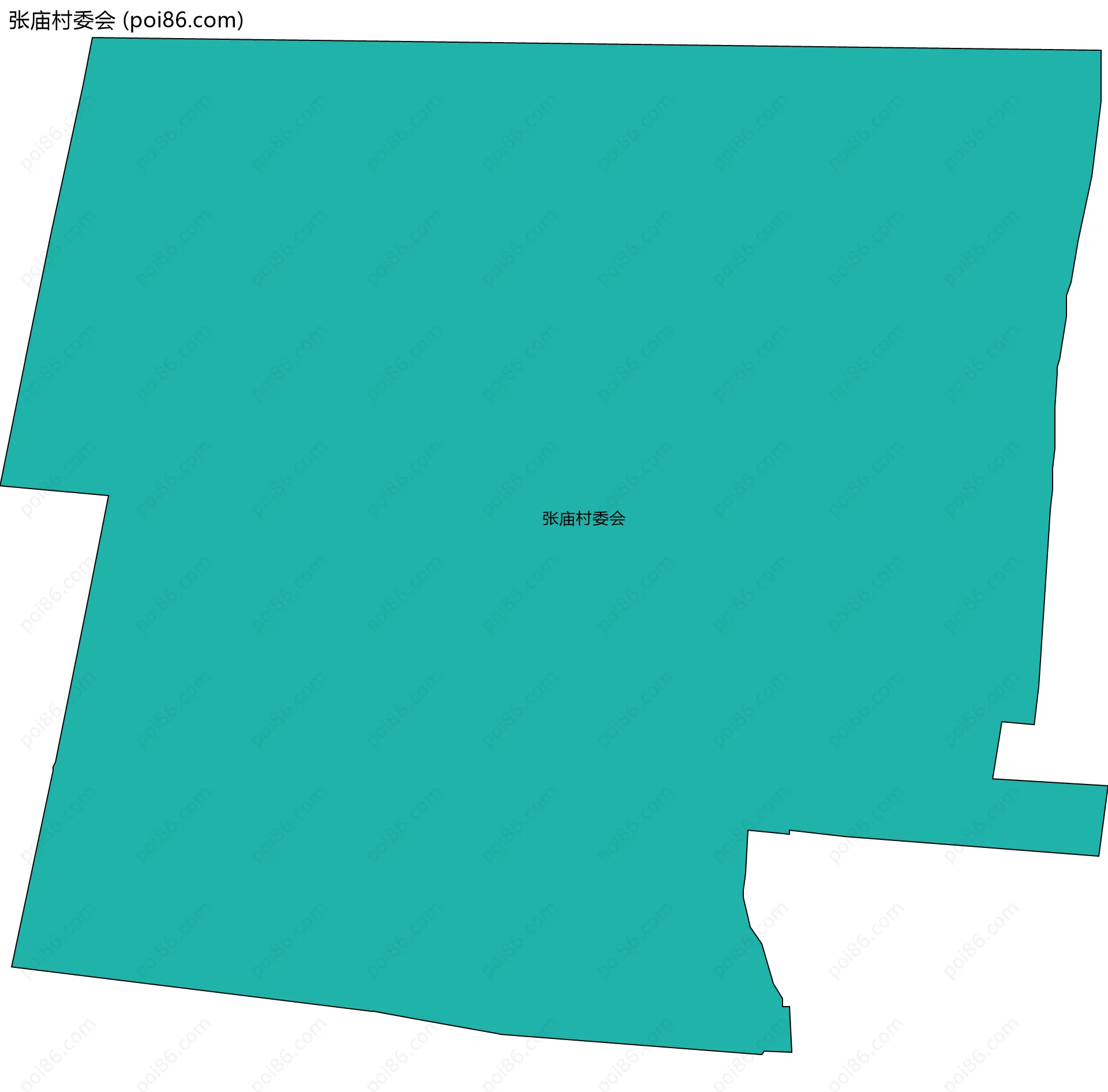 张庙村委会边界地图