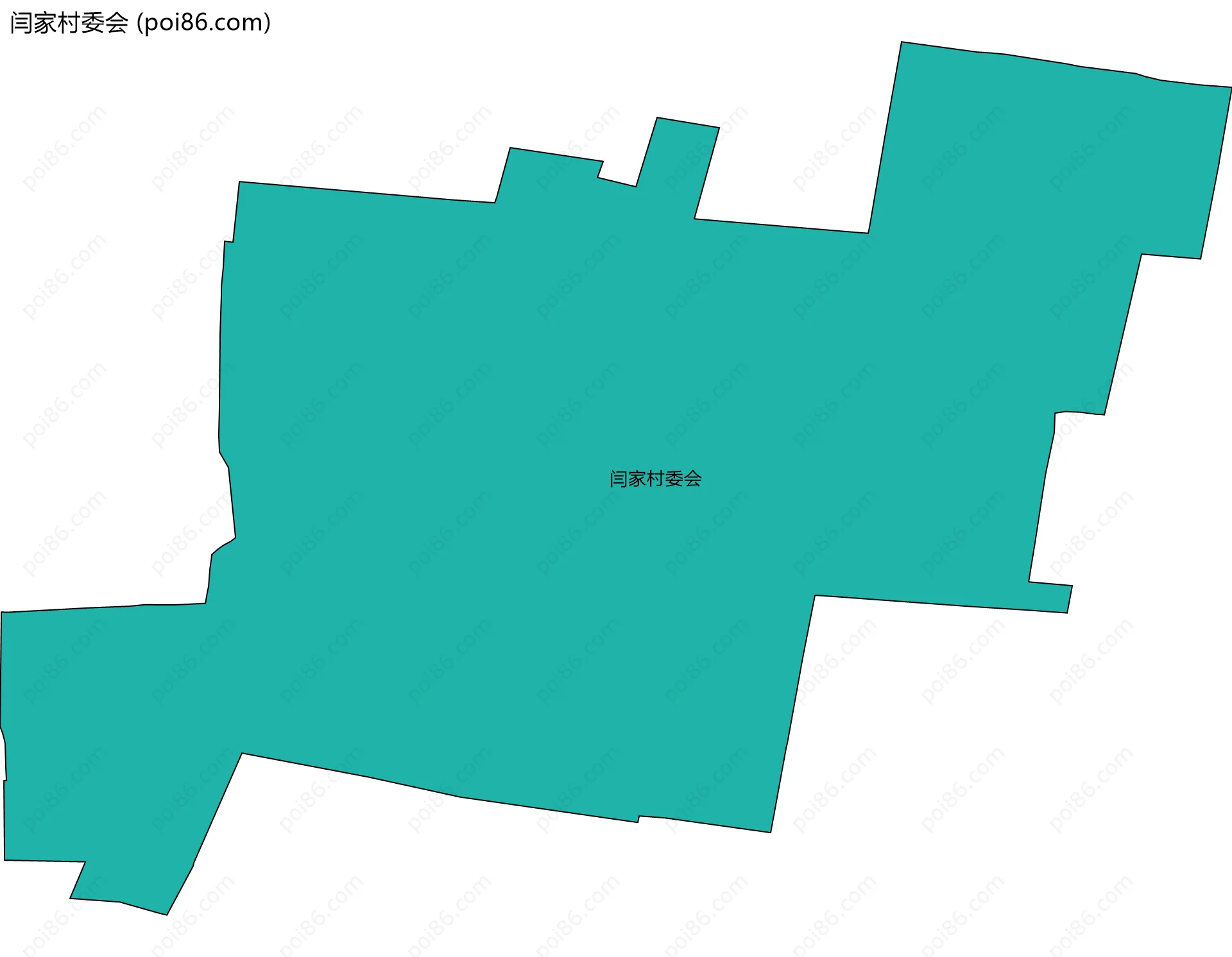 闫家村委会边界地图