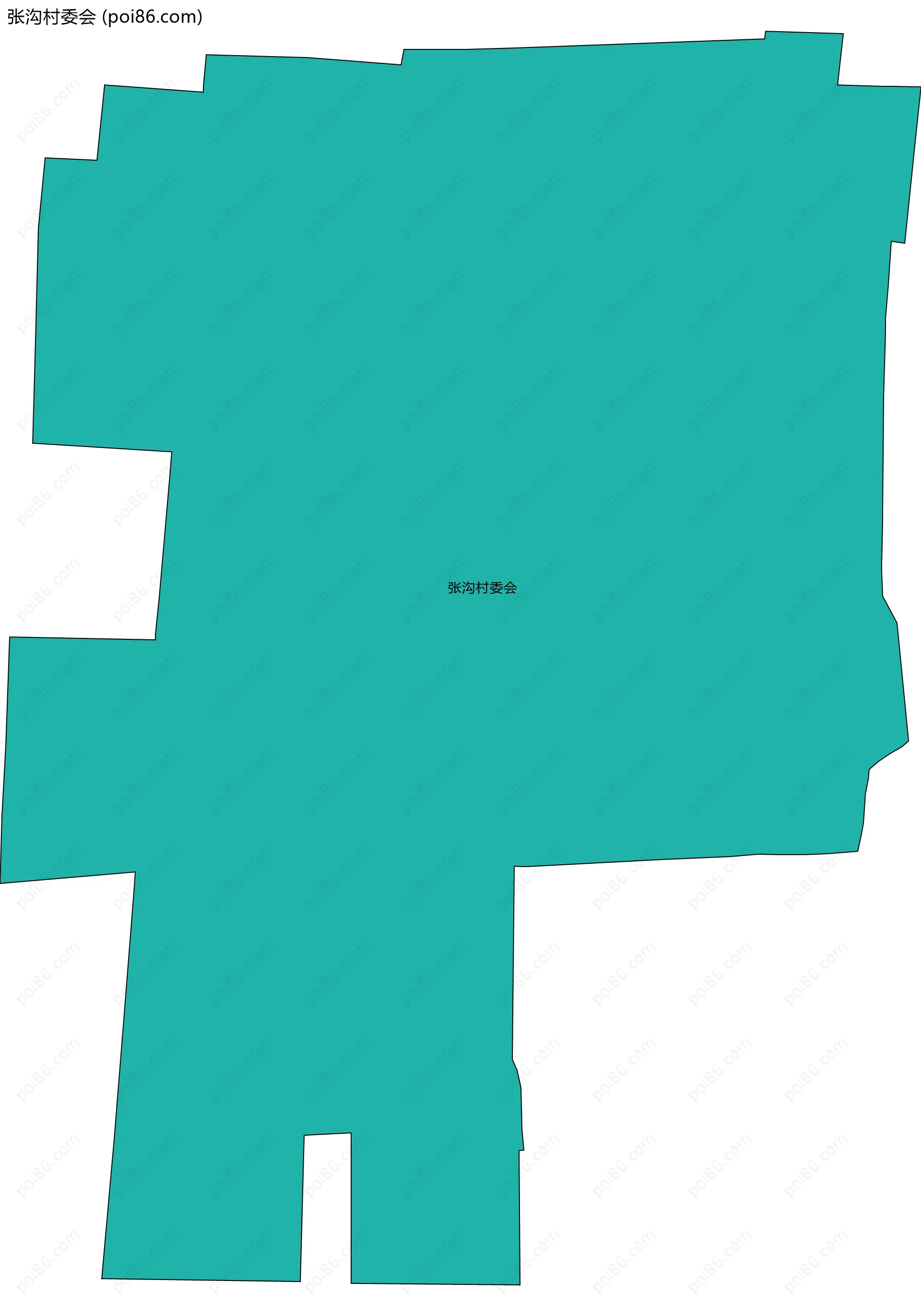 张沟村委会边界地图