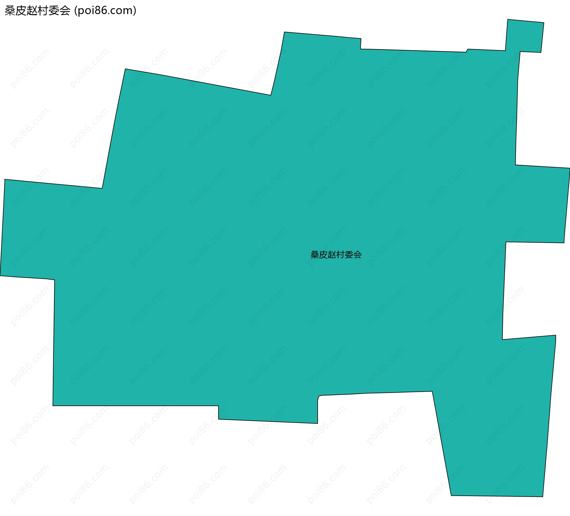桑皮赵村委会边界地图