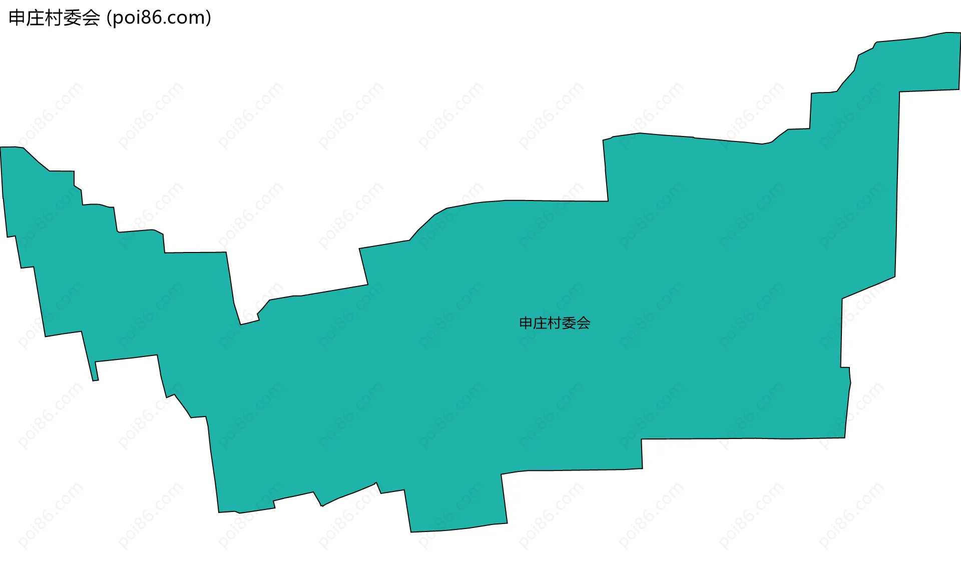 申庄村委会边界地图
