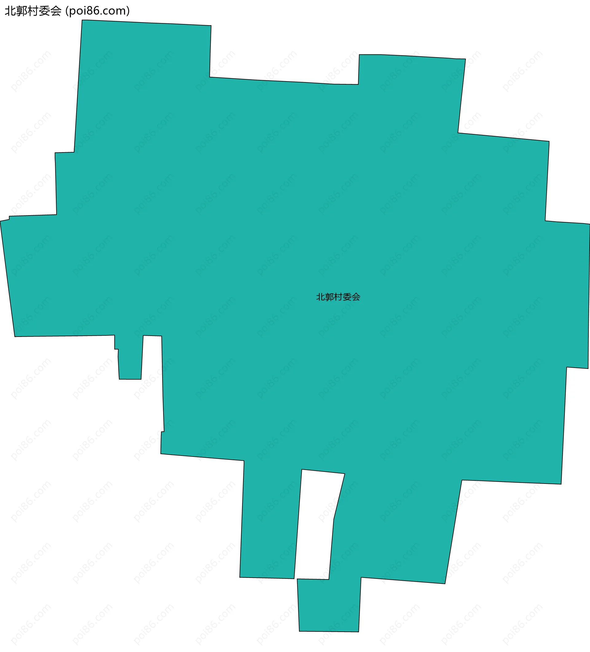 北郭村委会边界地图