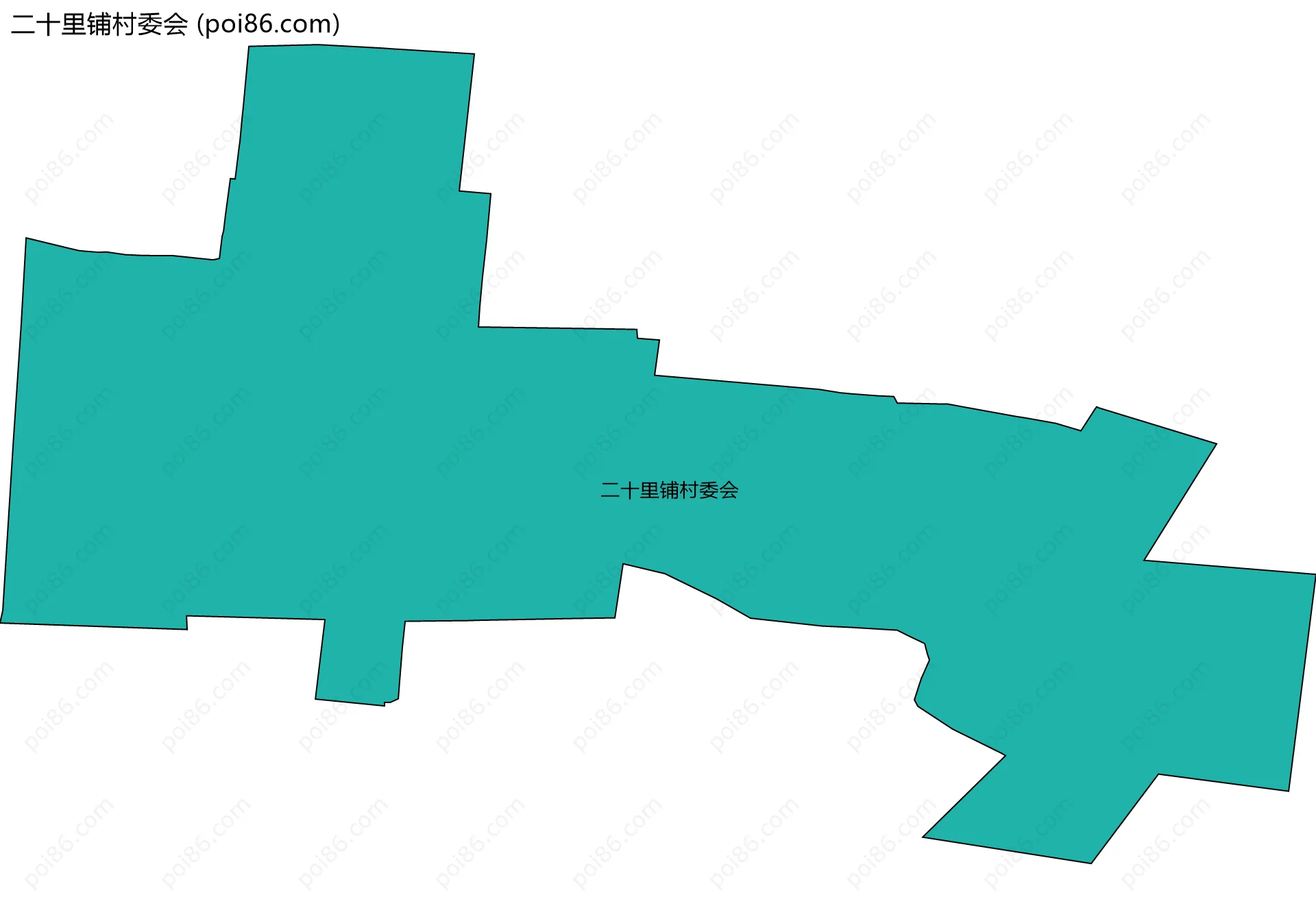二十里铺村委会边界地图