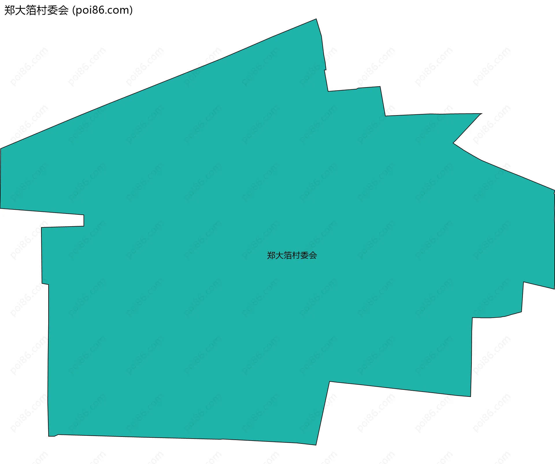 郑大箔村委会边界地图
