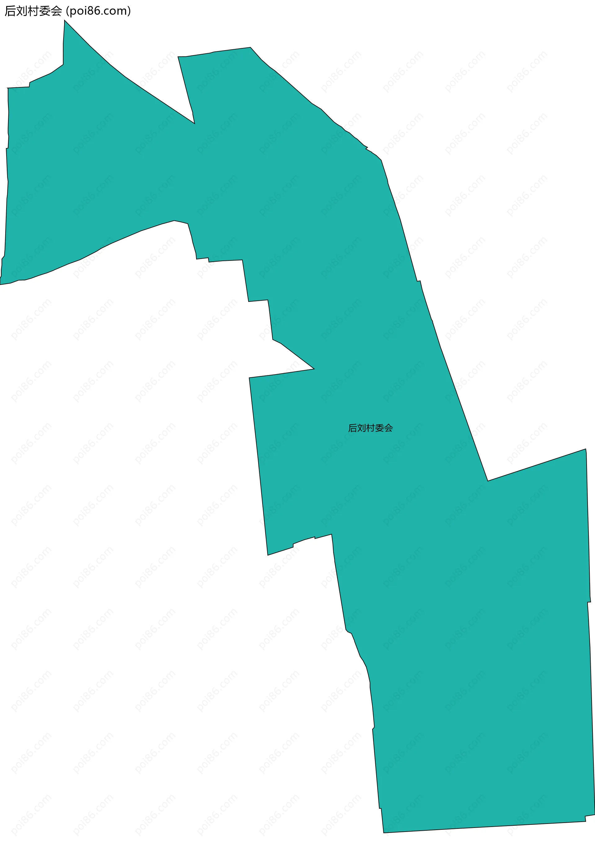 后刘村委会边界地图