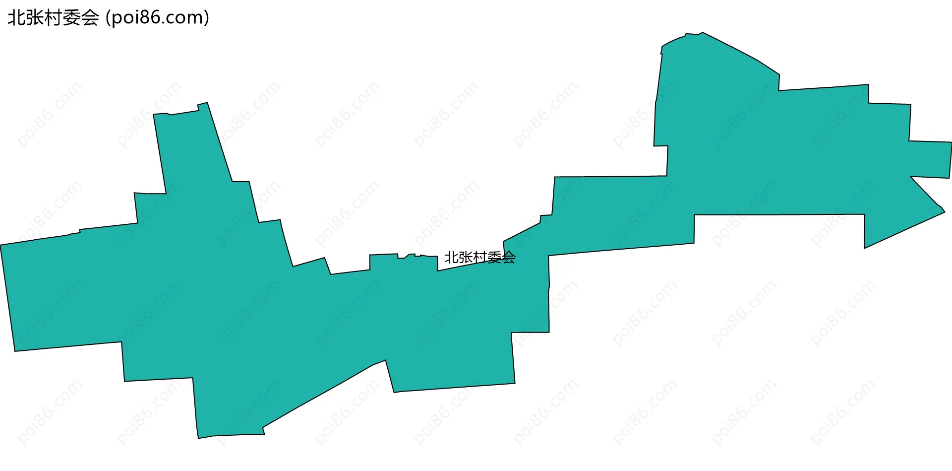 北张村委会边界地图