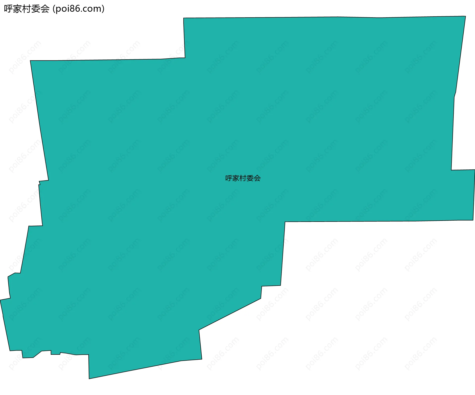 呼家村委会边界地图