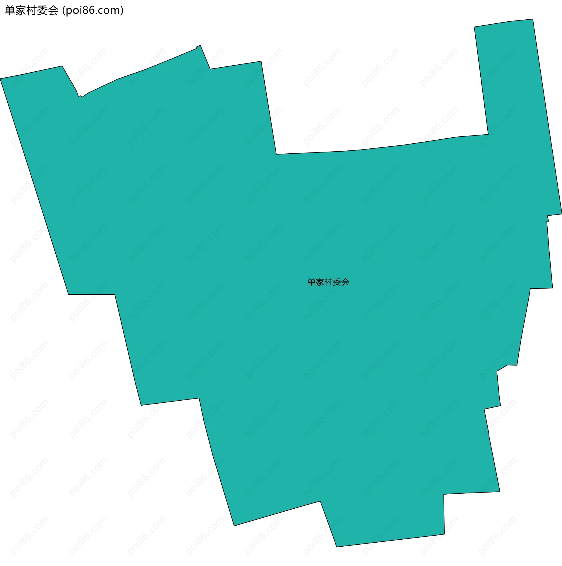 单家村委会边界地图