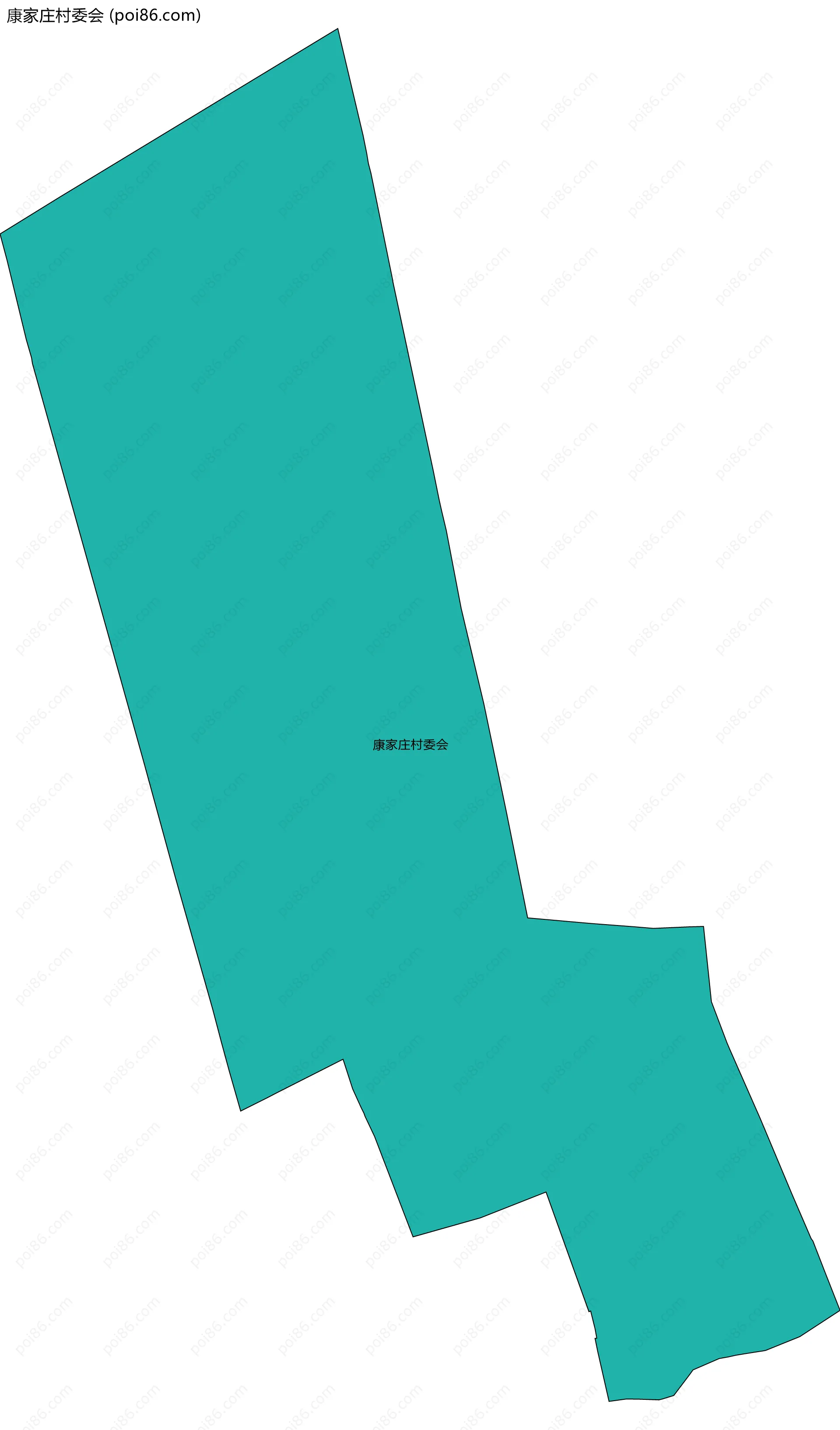 康家庄村委会边界地图