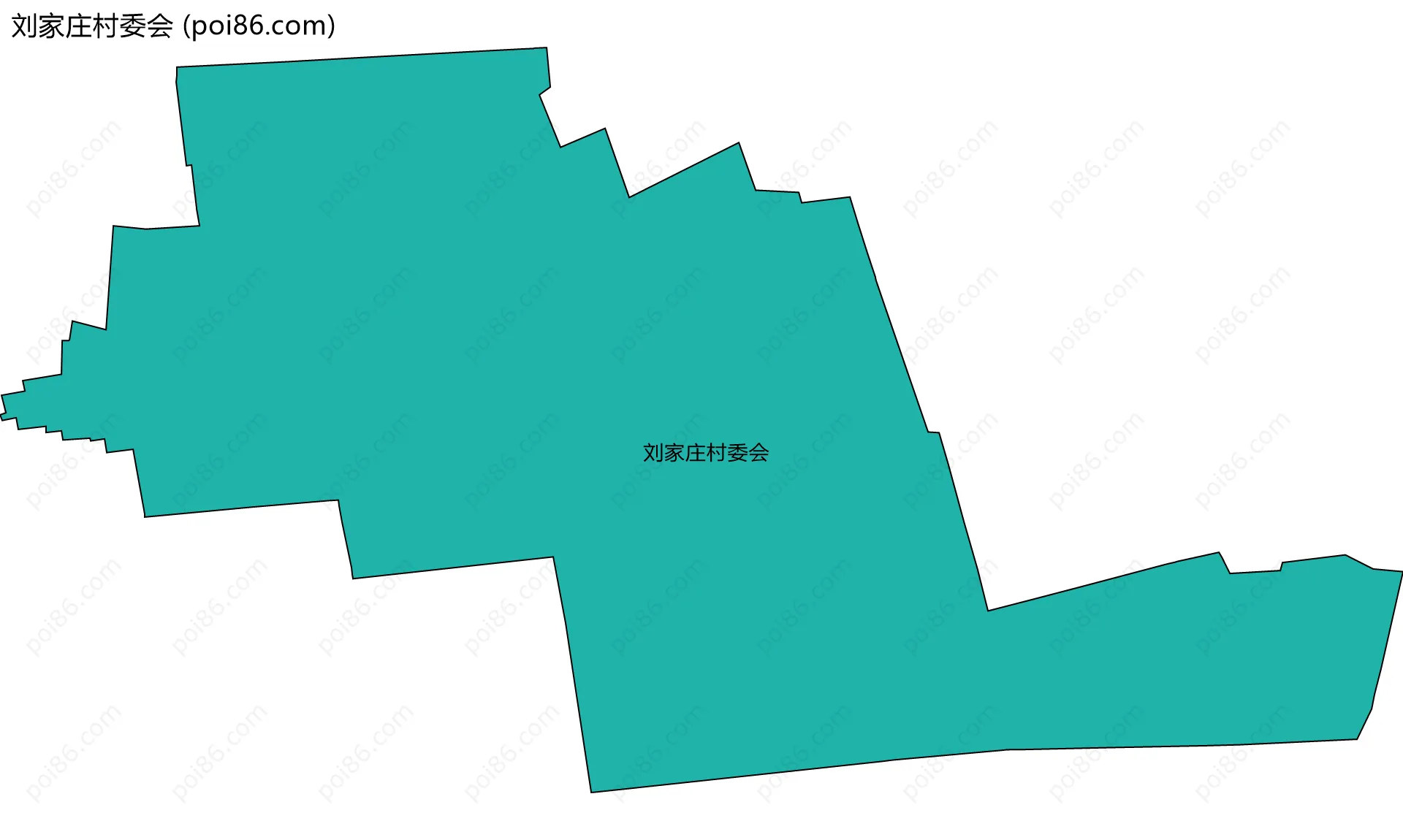 刘家庄村委会边界地图