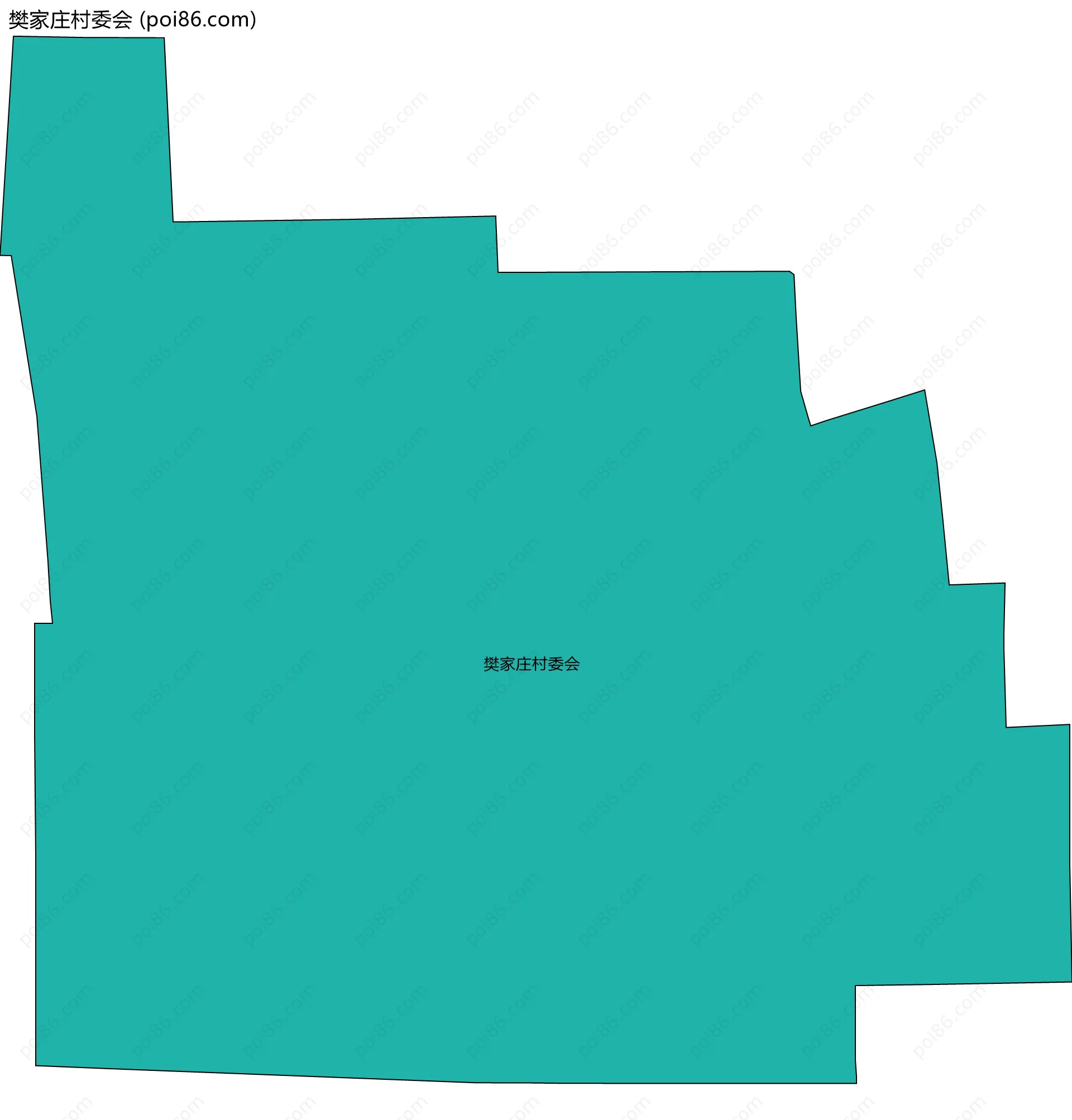 樊家庄村委会边界地图