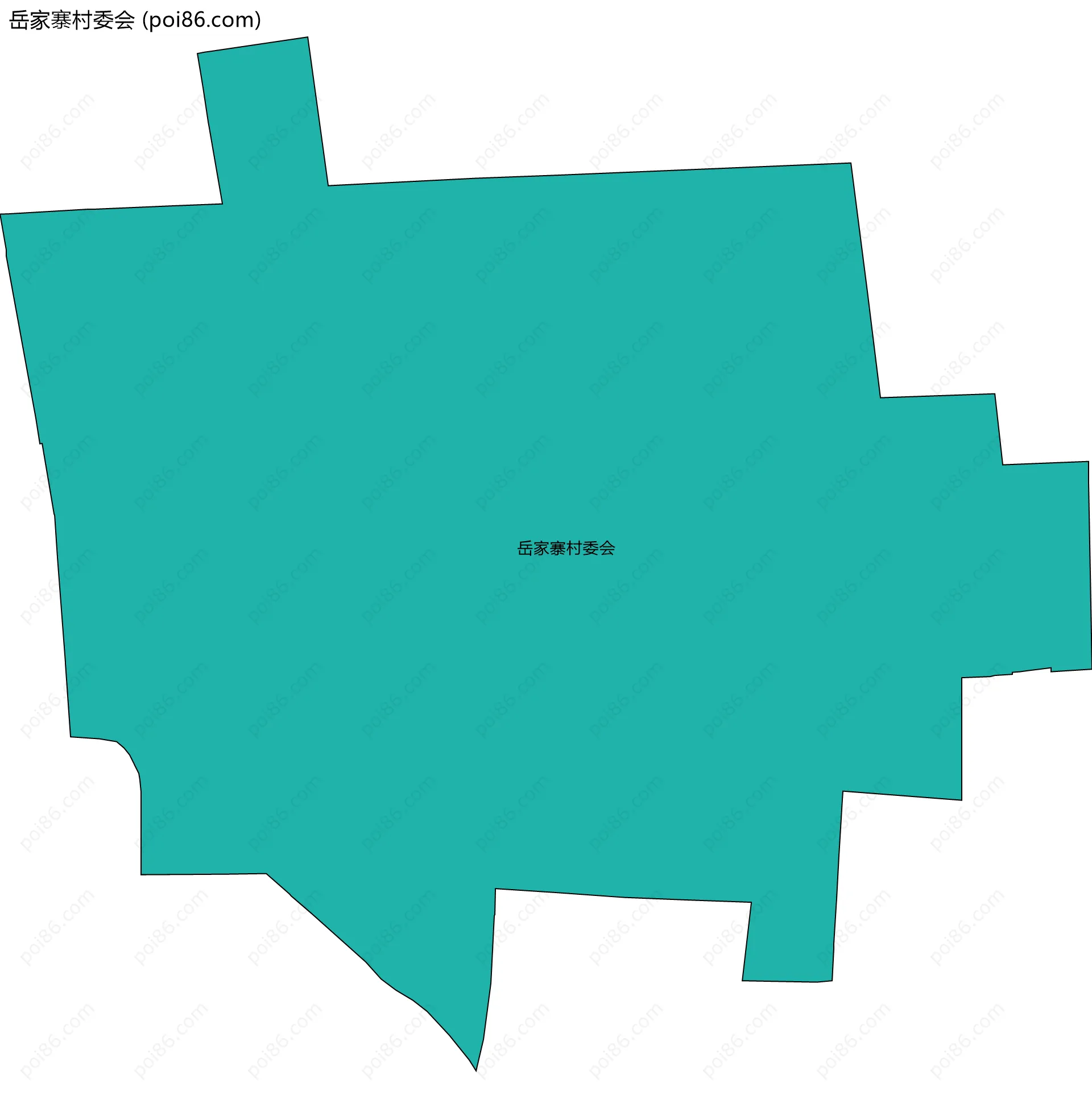 岳家寨村委会边界地图