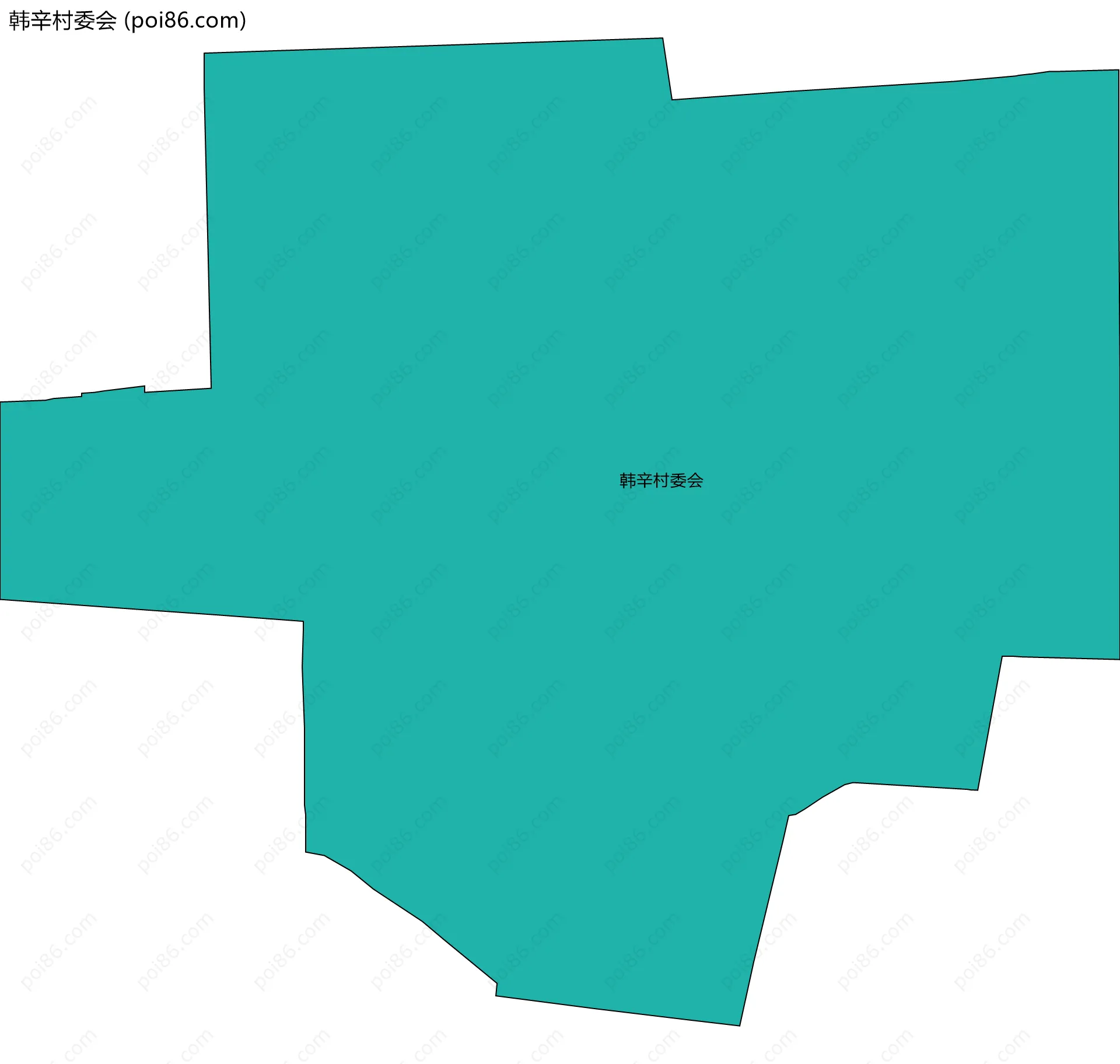 韩辛村委会边界地图