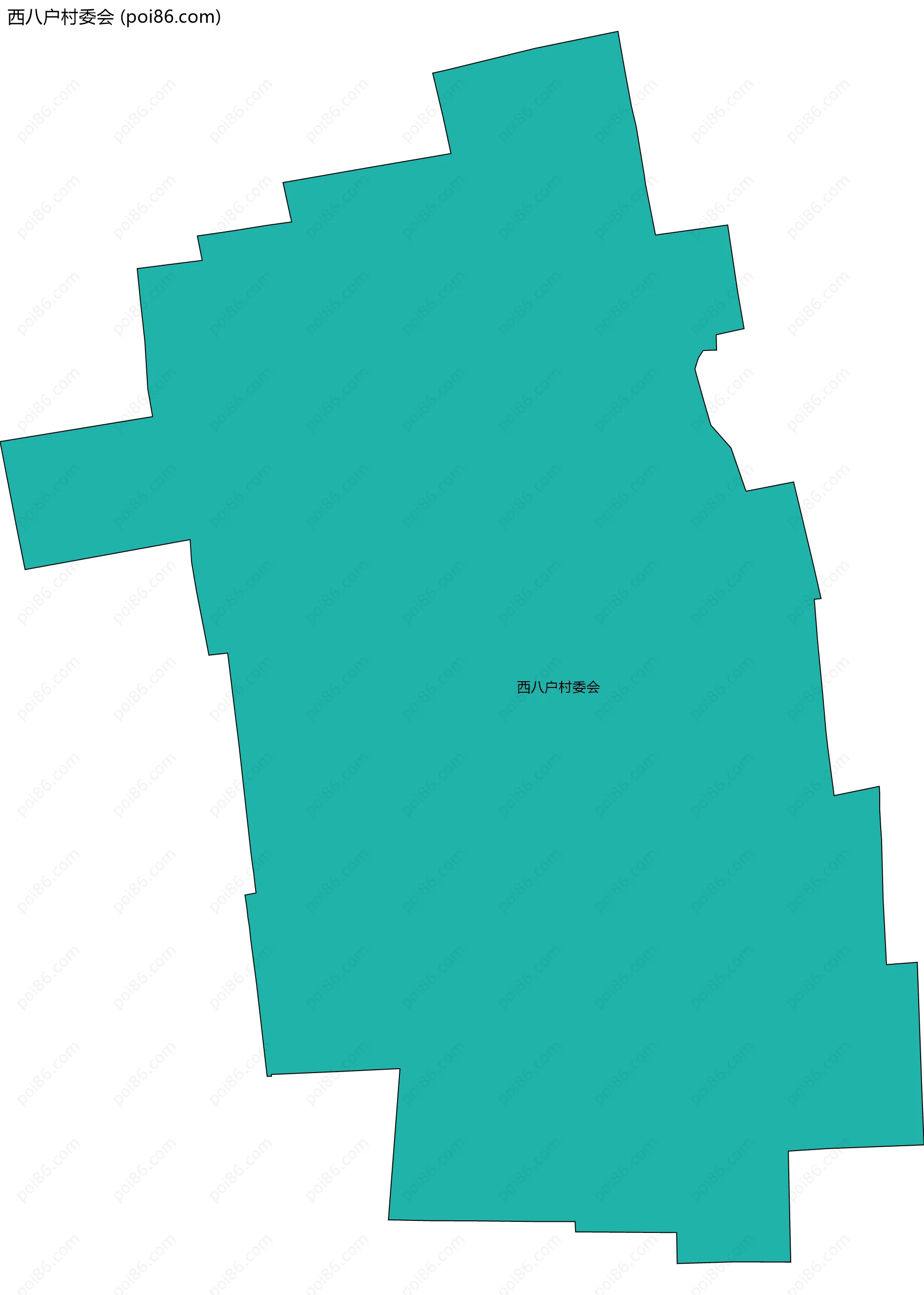 西八户村委会边界地图