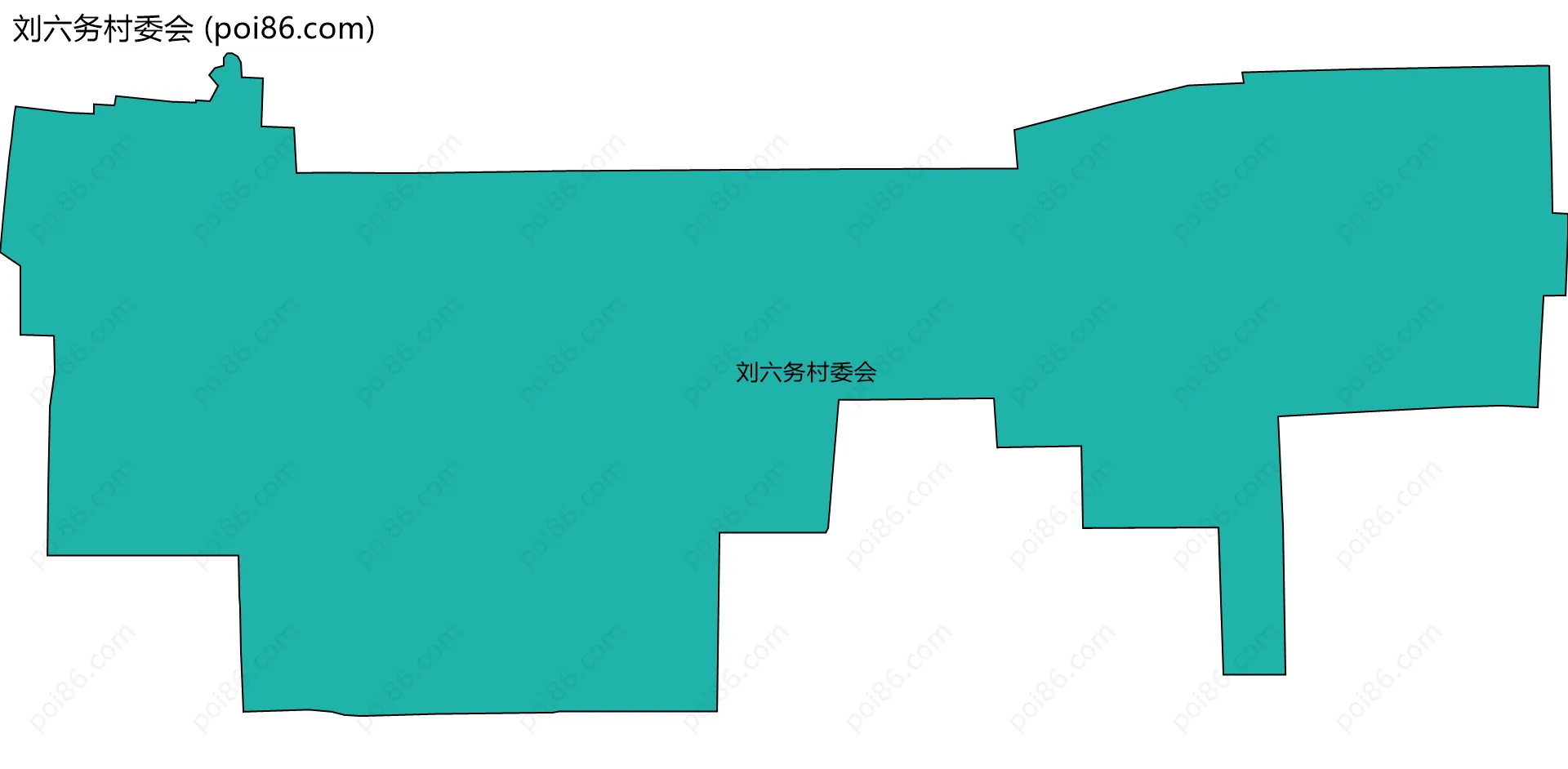 刘六务村委会边界地图