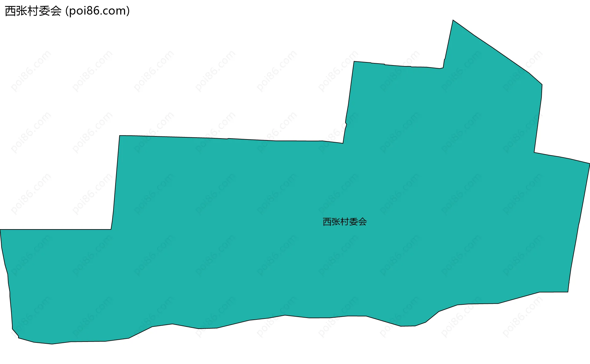 西张村委会边界地图
