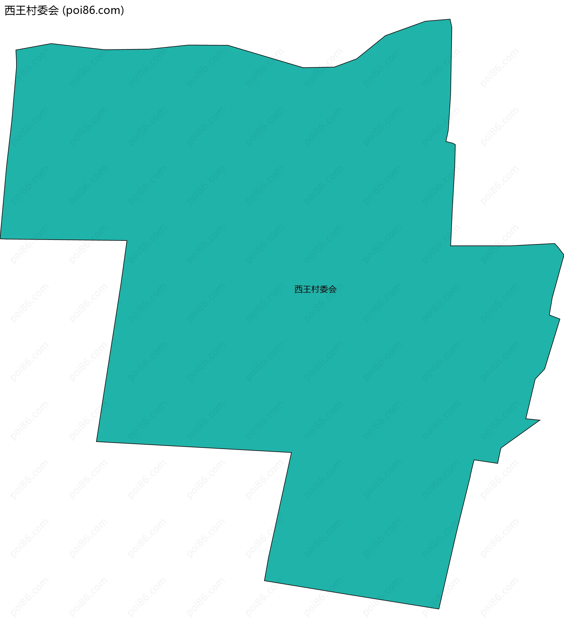 西王村委会边界地图