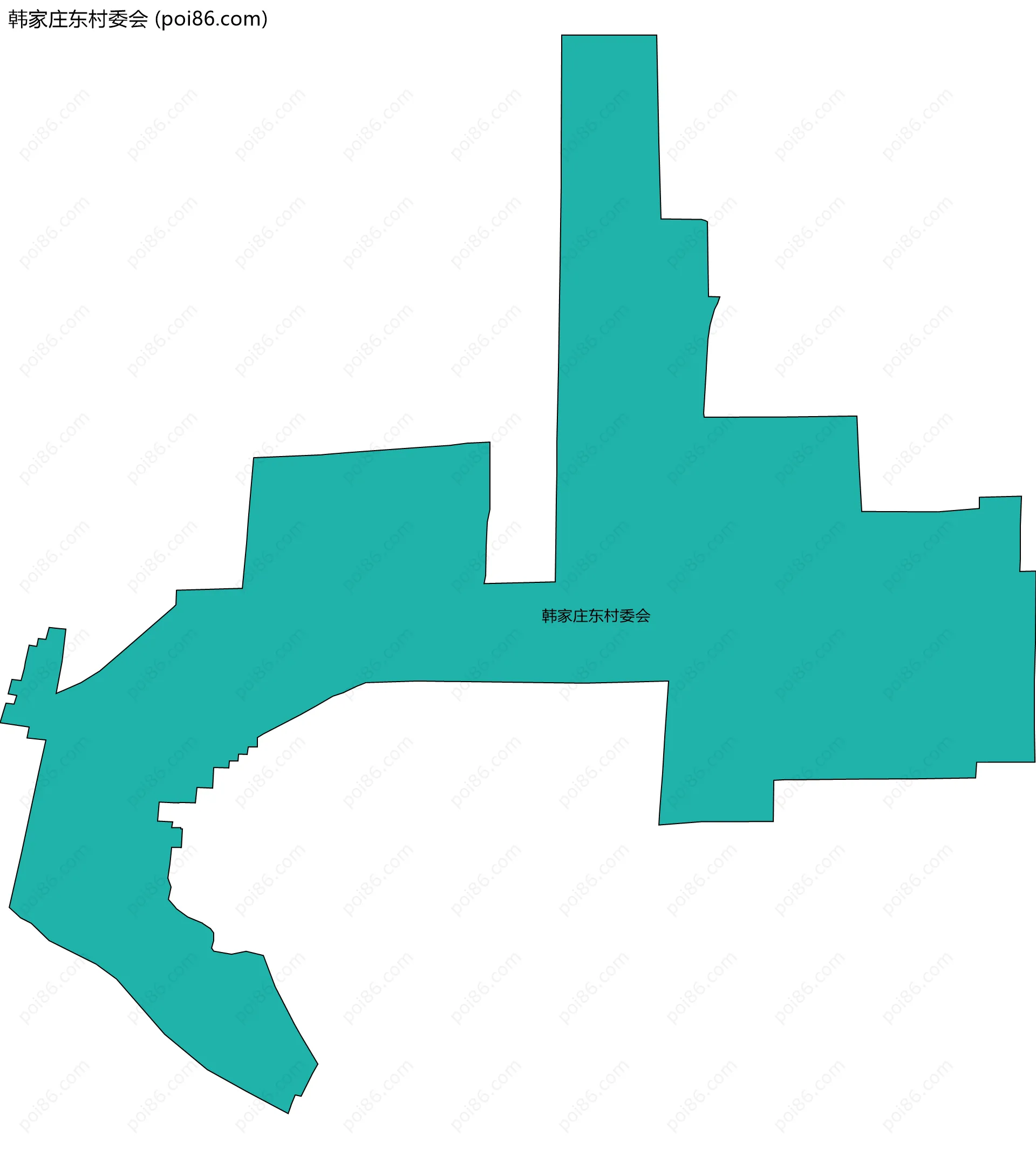 韩家庄东村委会边界地图