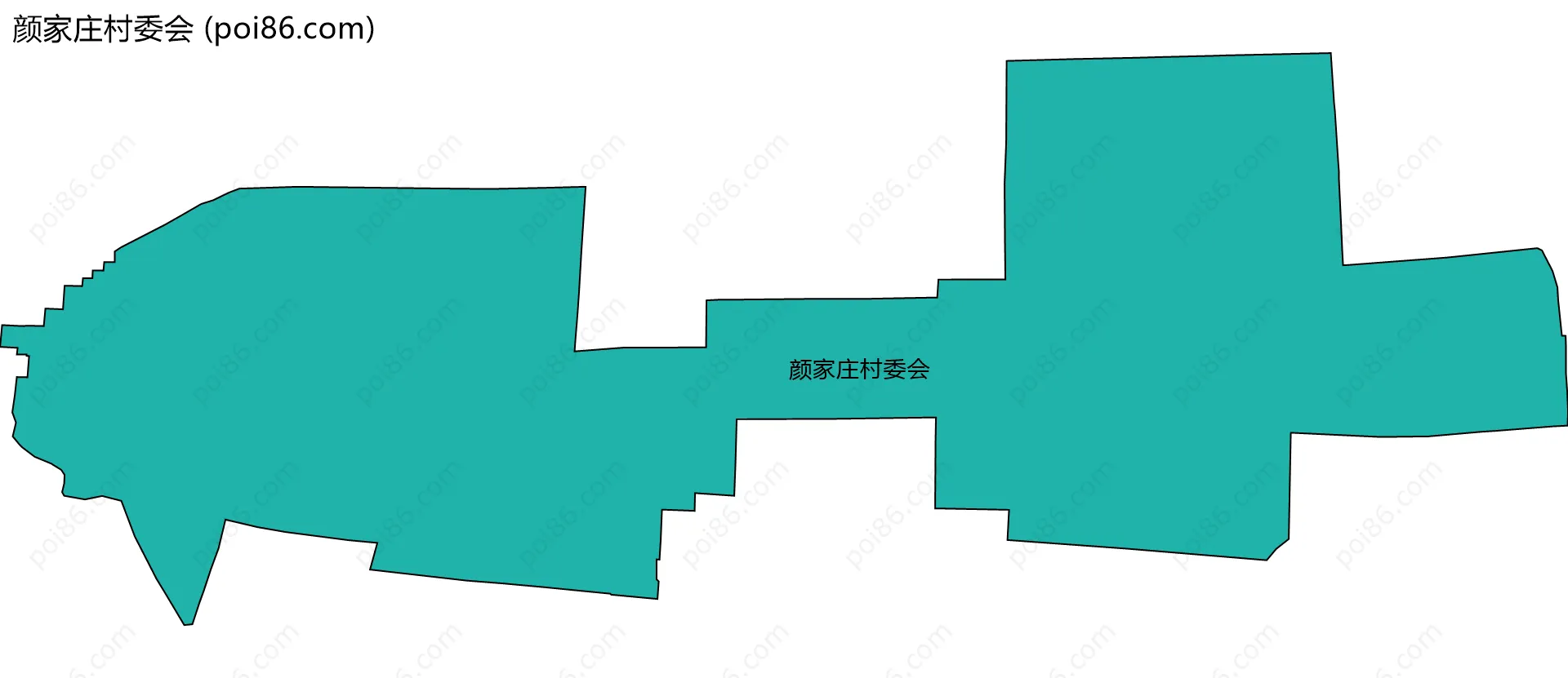 颜家庄村委会边界地图
