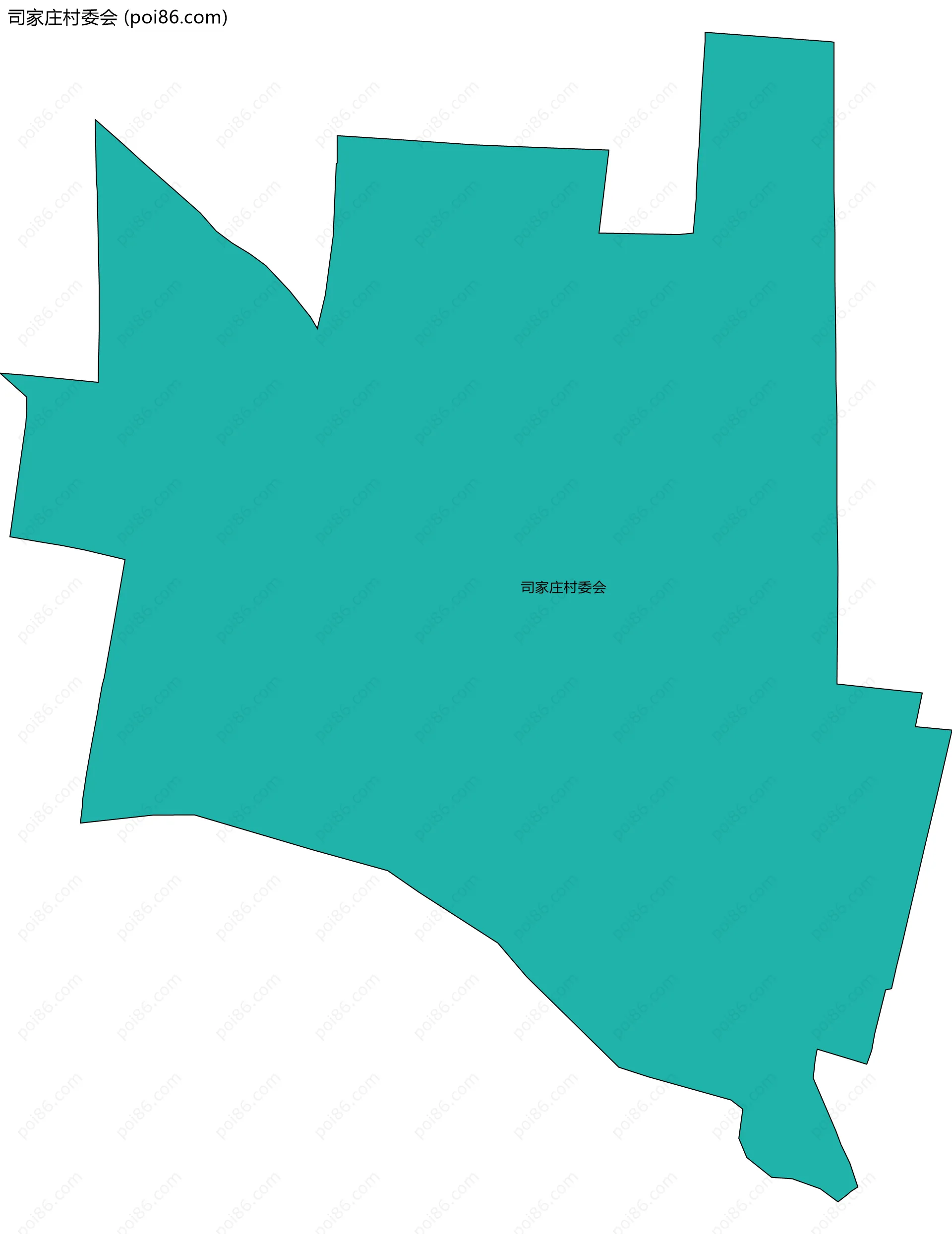 司家庄村委会边界地图