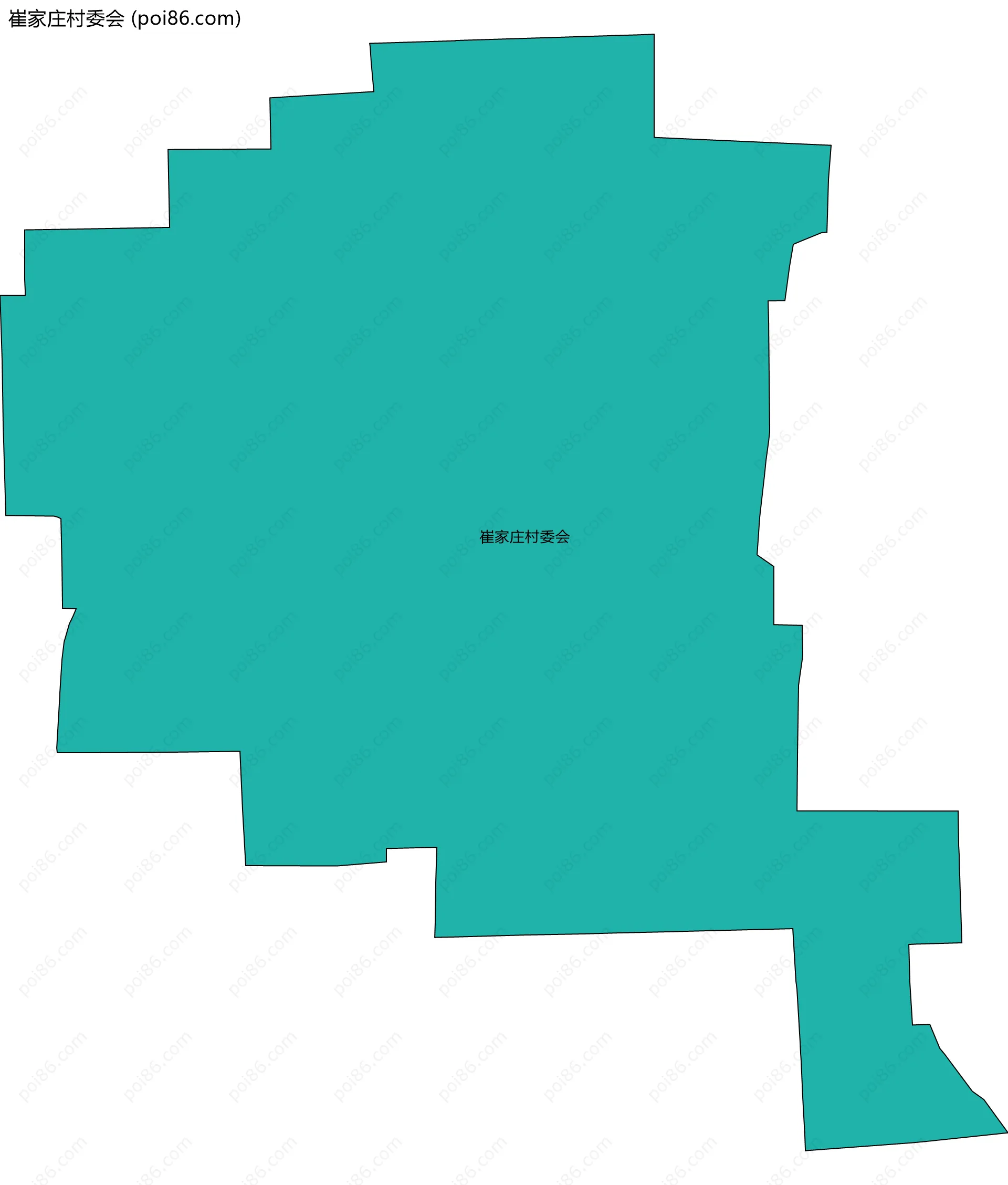 崔家庄村委会边界地图