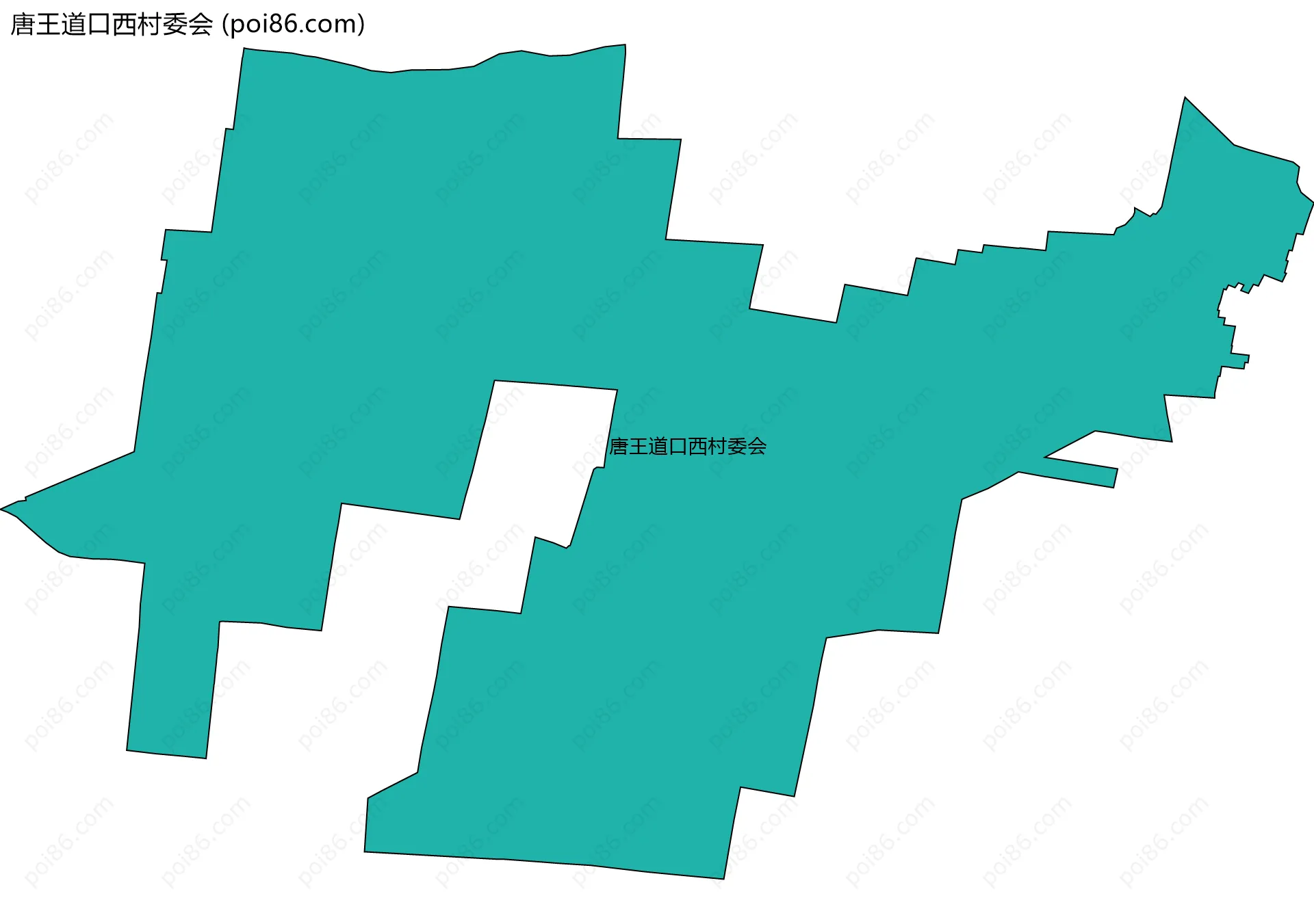 唐王道口西村委会边界地图