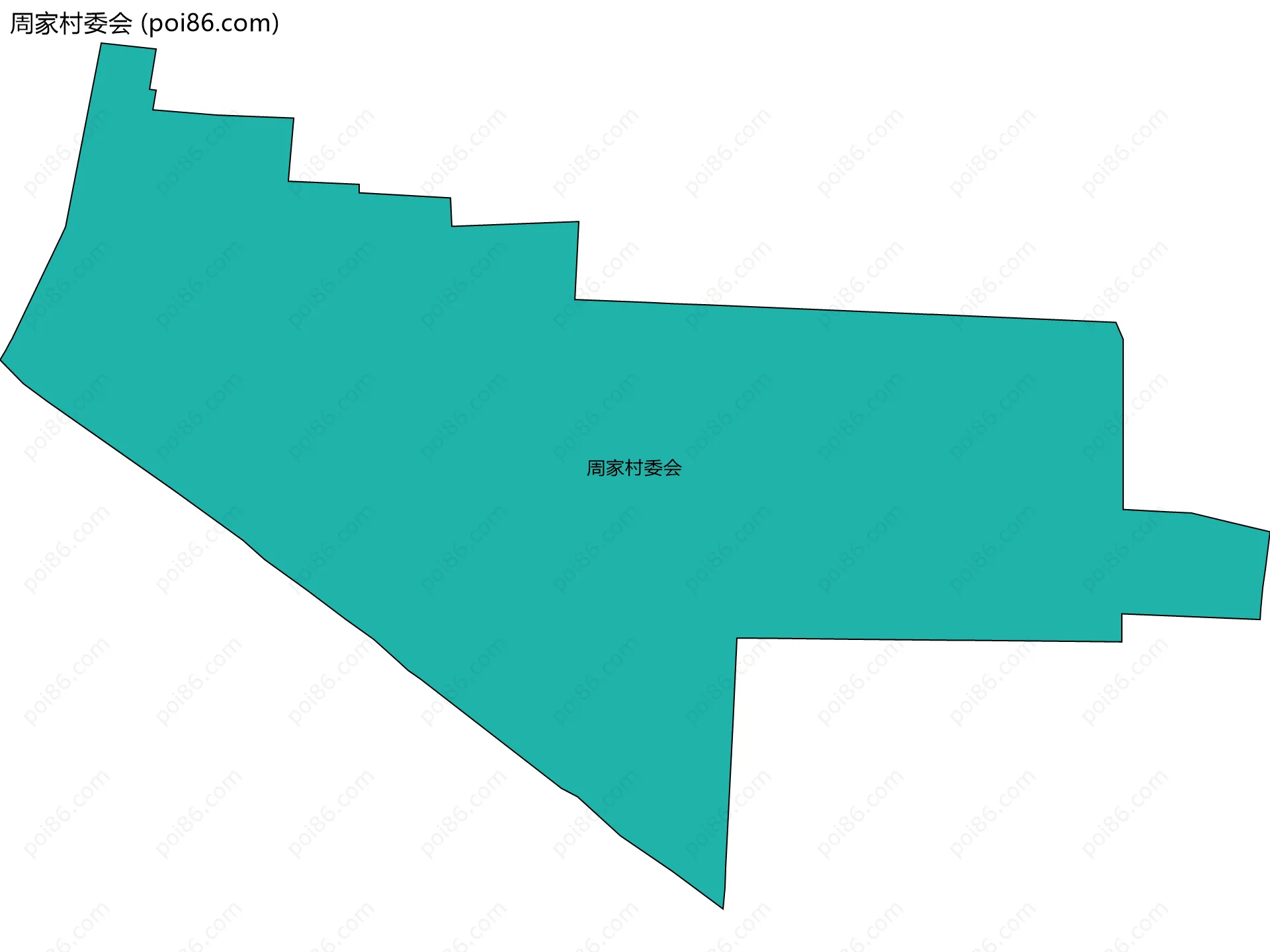 周家村委会边界地图