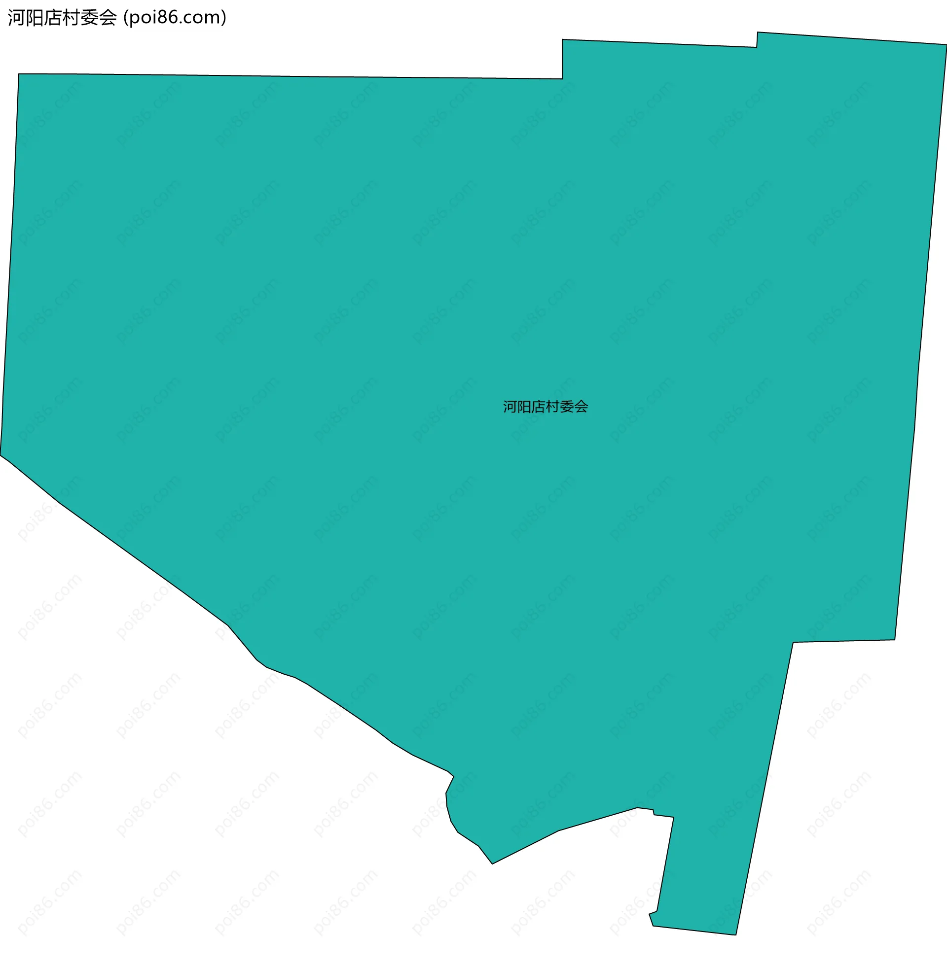 河阳店村委会边界地图