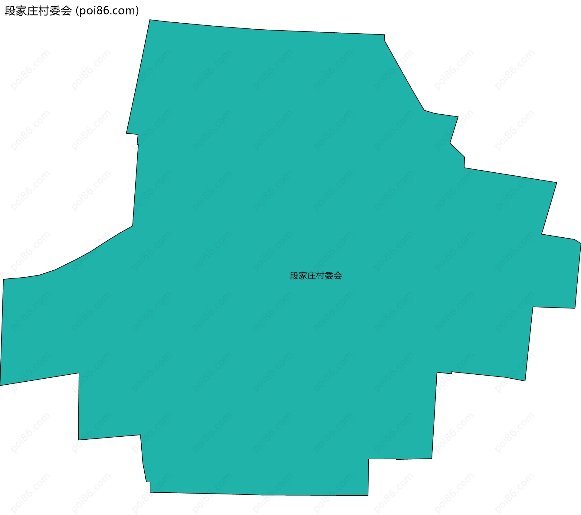 段家庄村委会边界地图