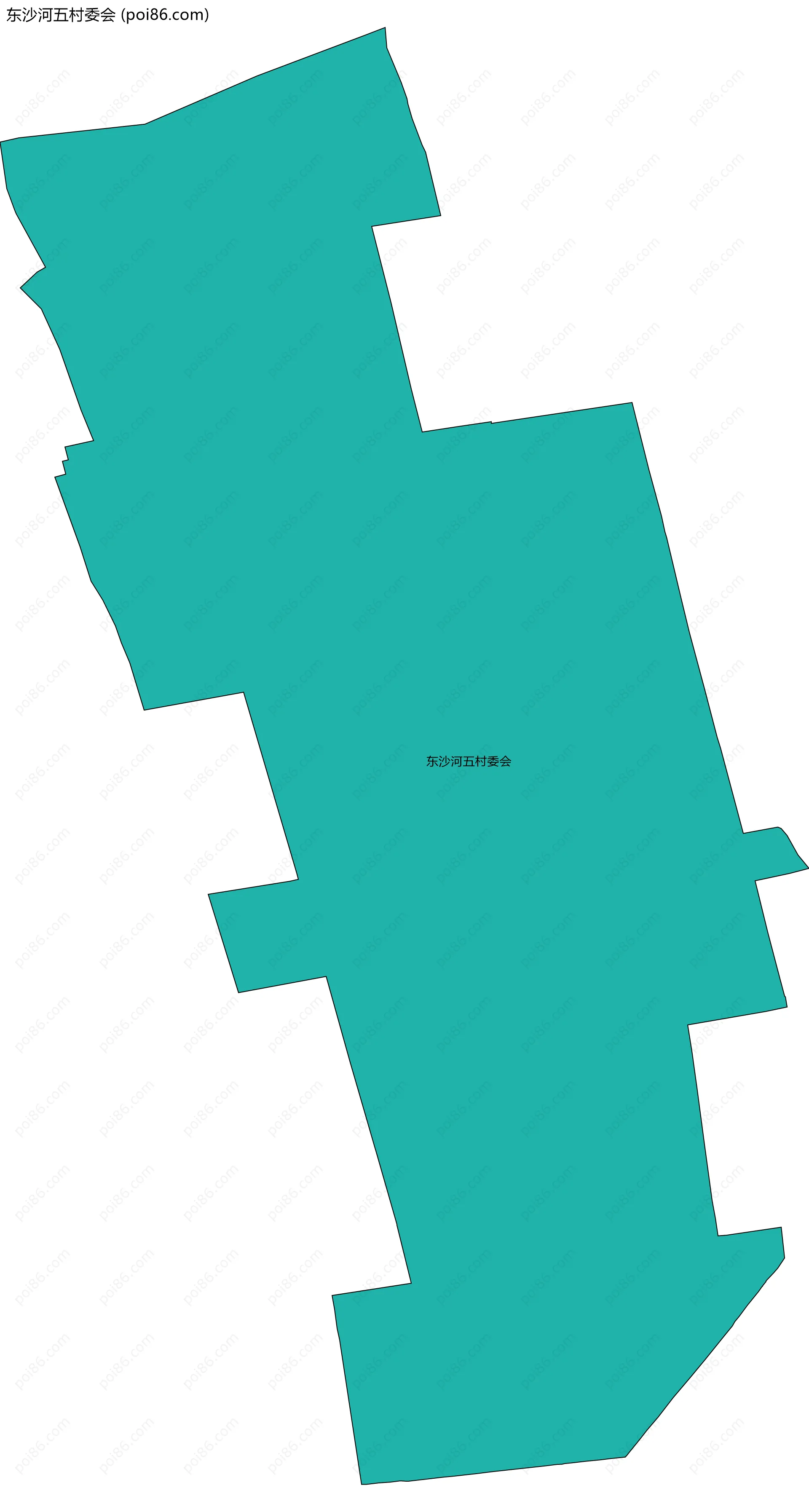 东沙河五村委会边界地图