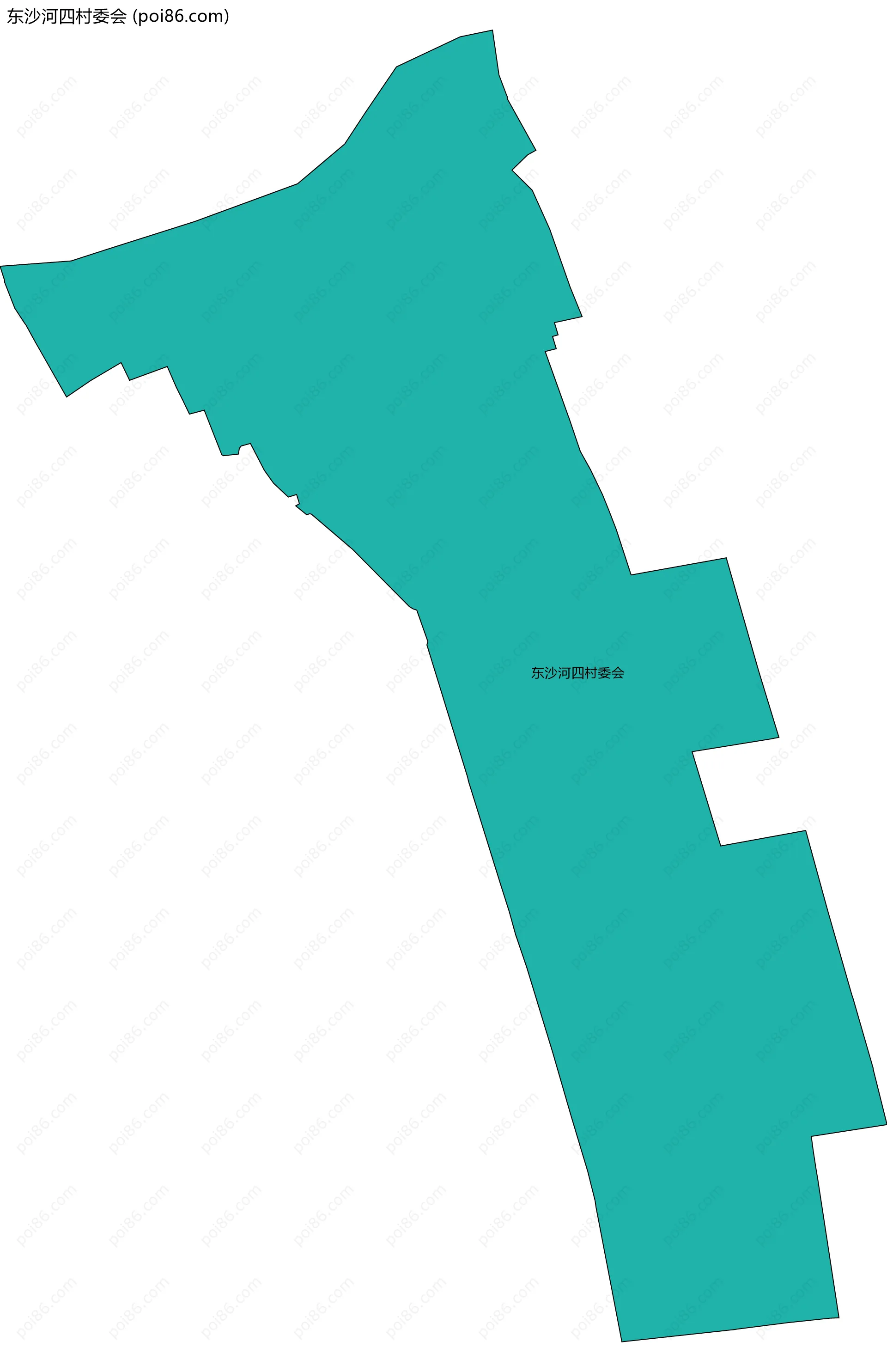东沙河四村委会边界地图