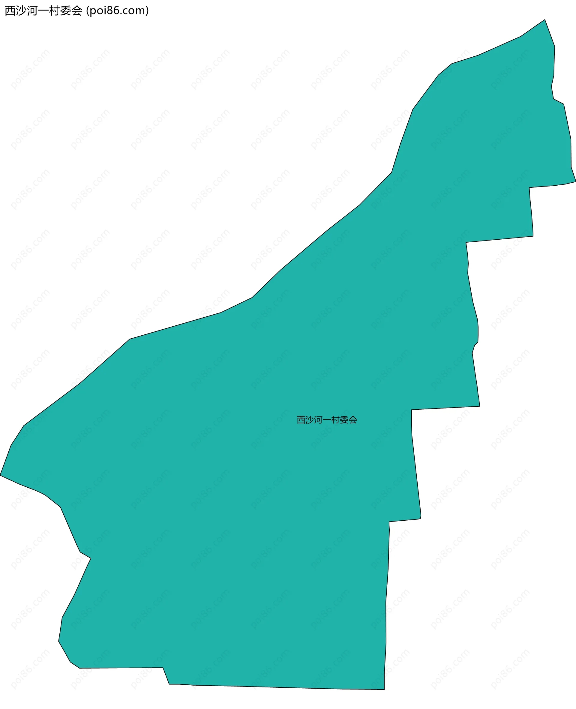 西沙河一村委会边界地图