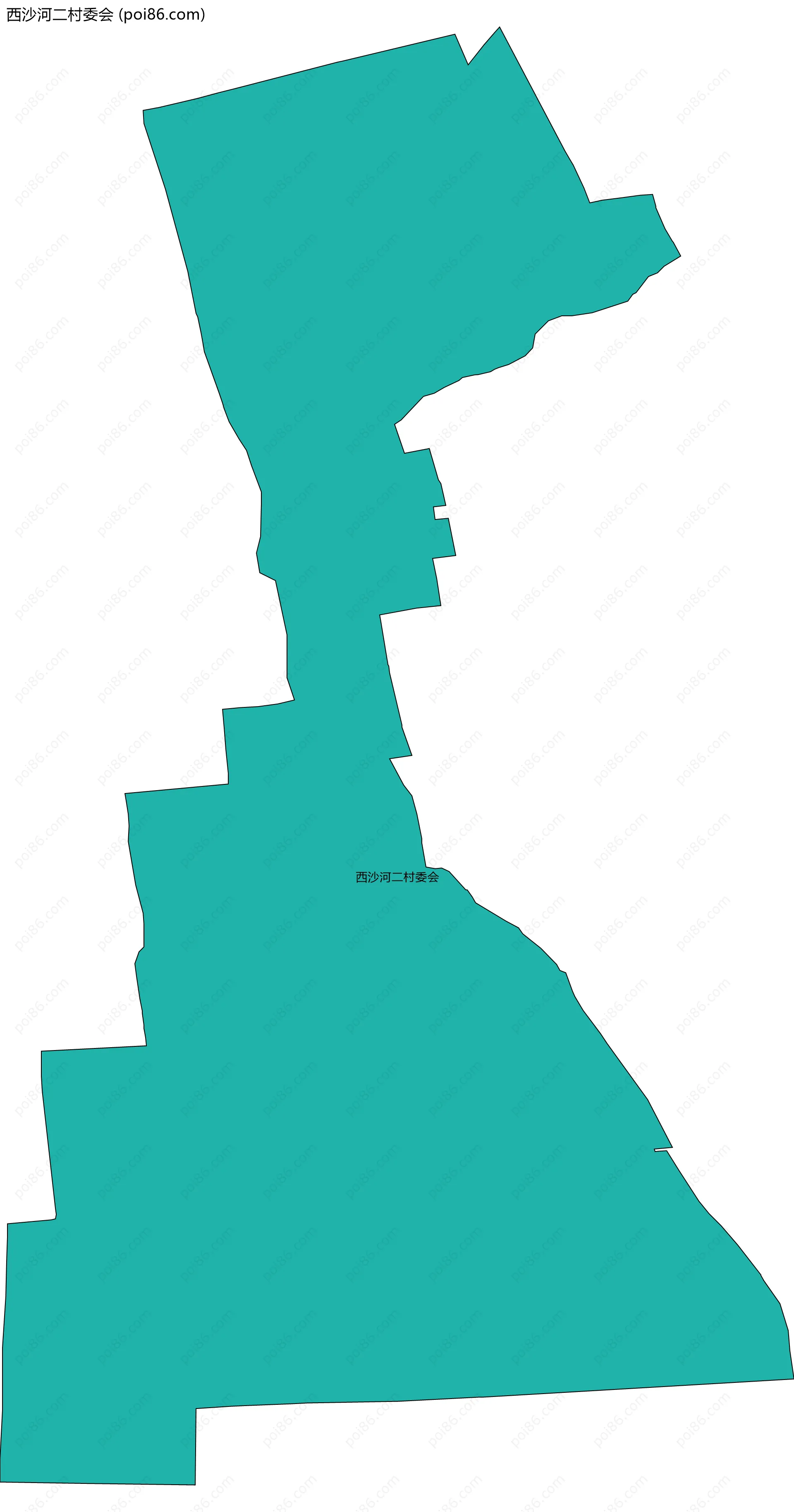 西沙河二村委会边界地图