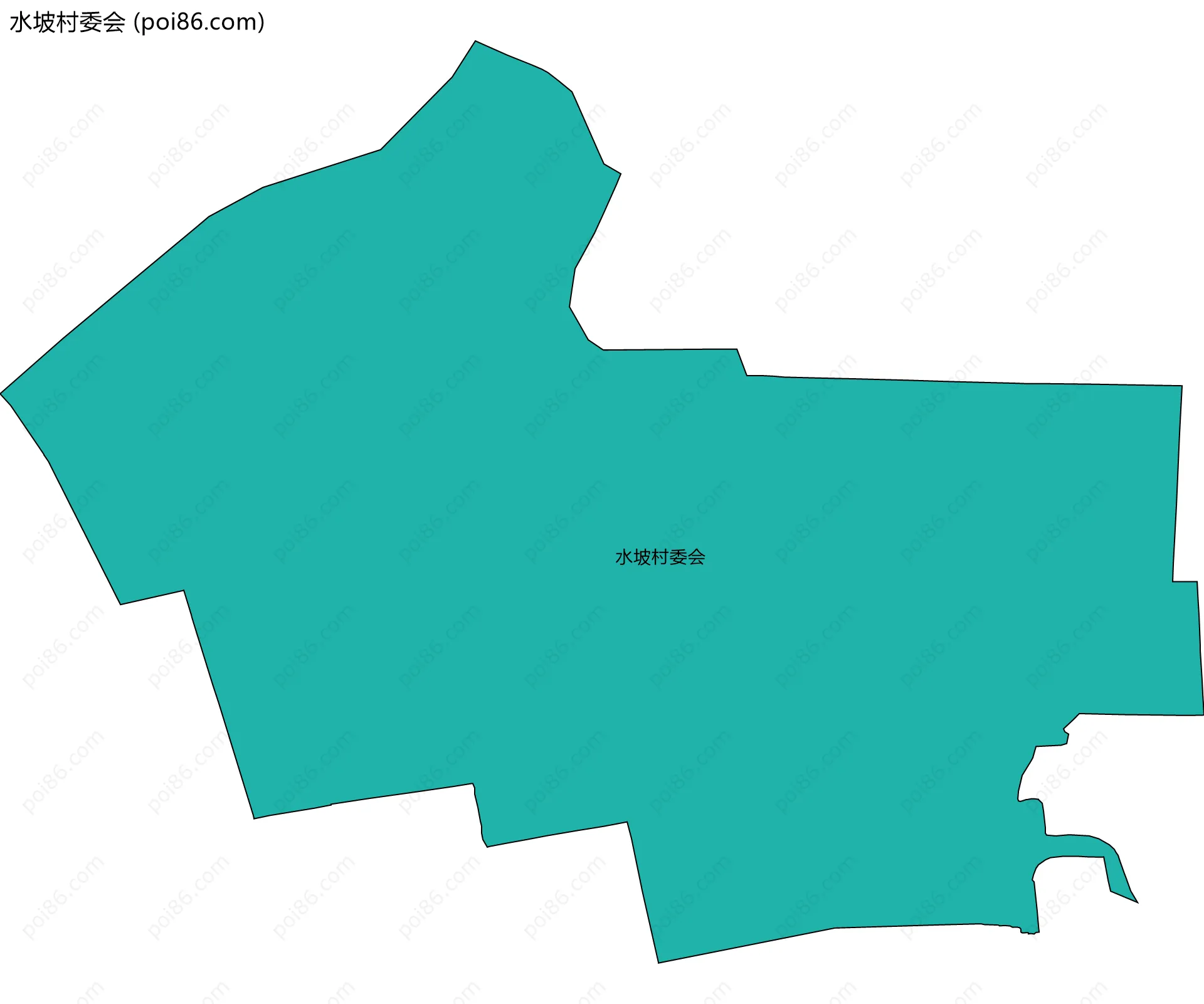水坡村委会边界地图