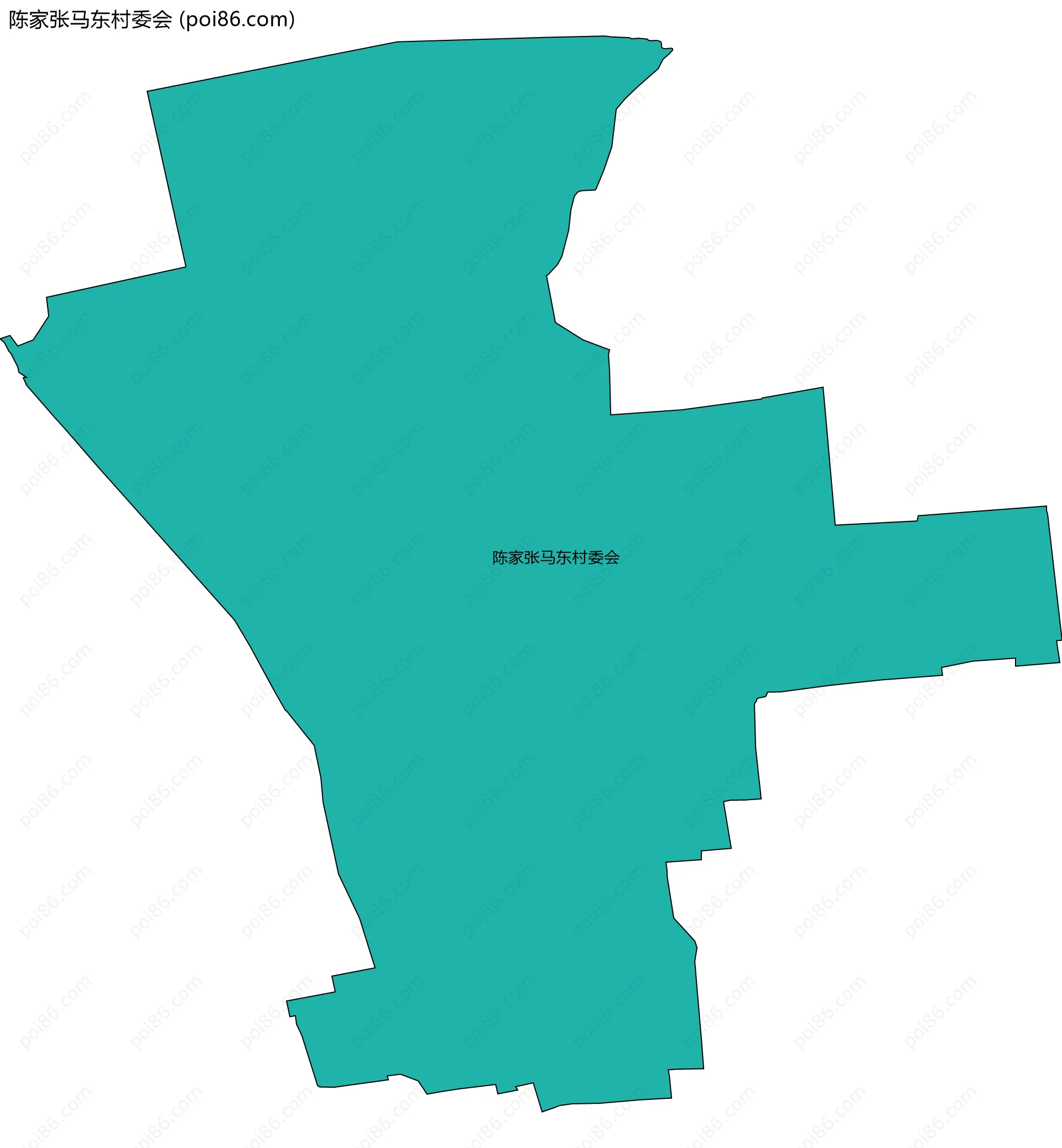 陈家张马东村委会边界地图