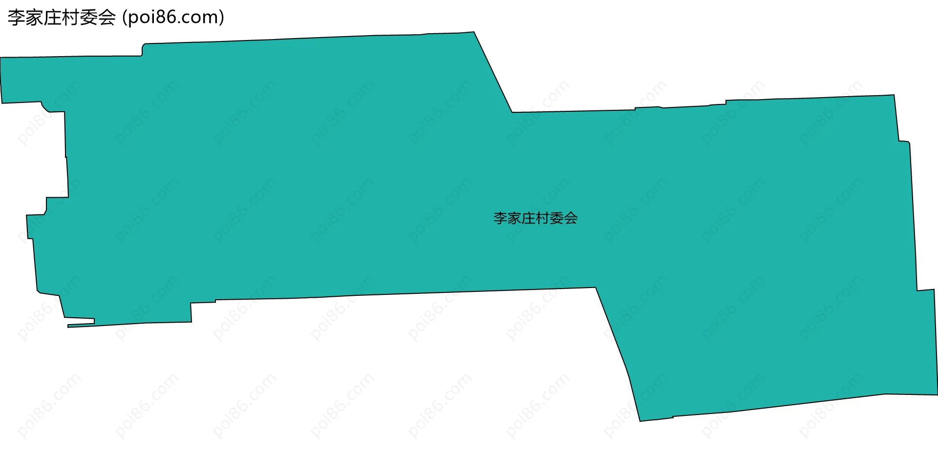 李家庄村委会边界地图