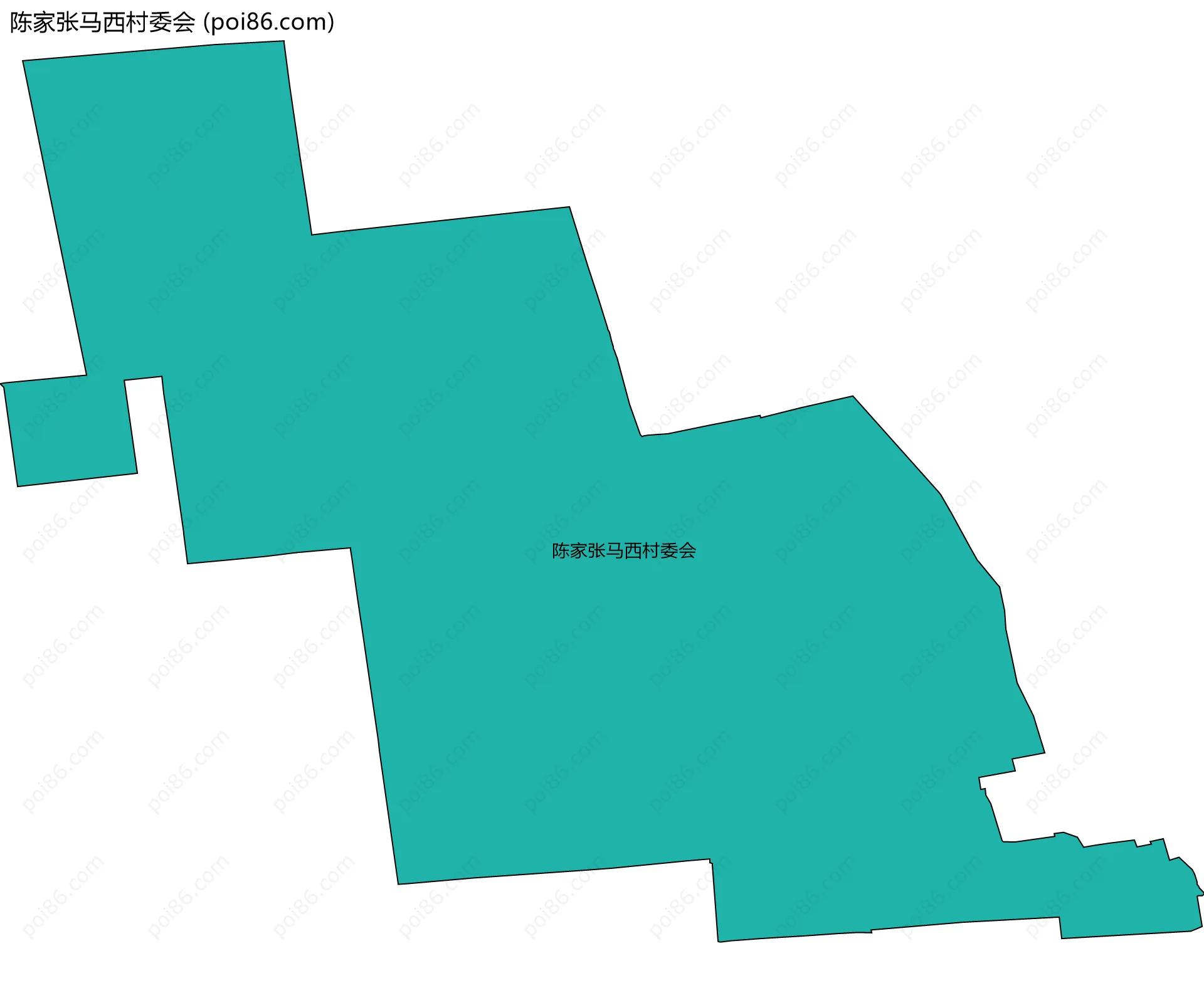 陈家张马西村委会边界地图