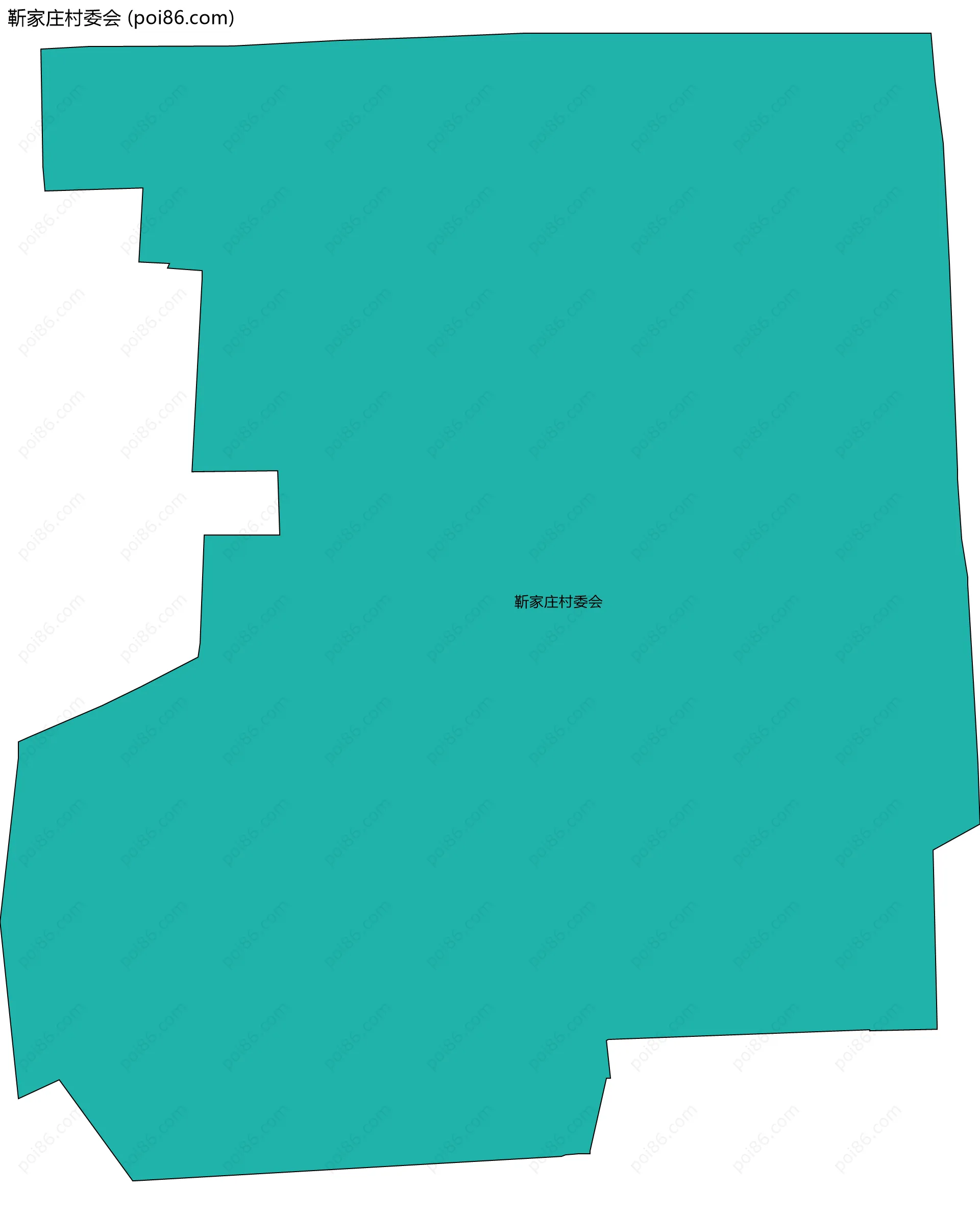 靳家庄村委会边界地图