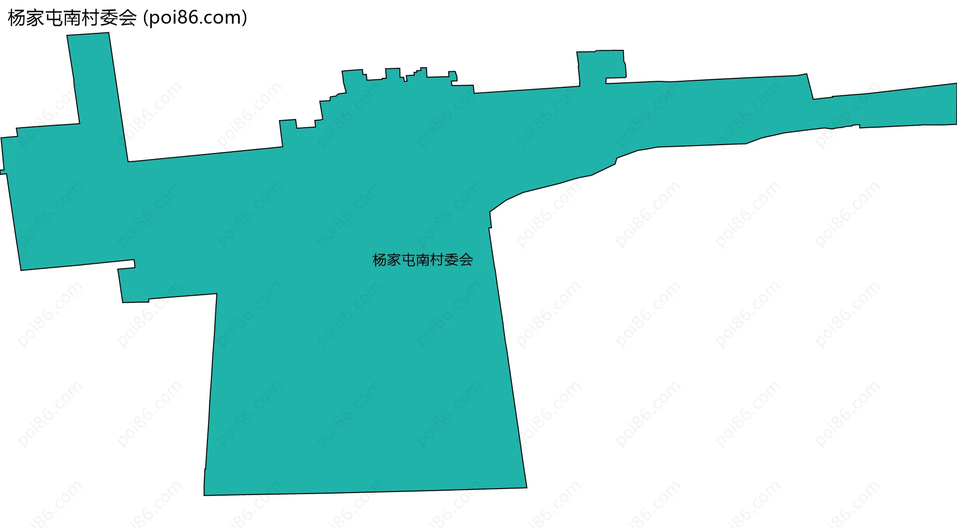 杨家屯南村委会边界地图