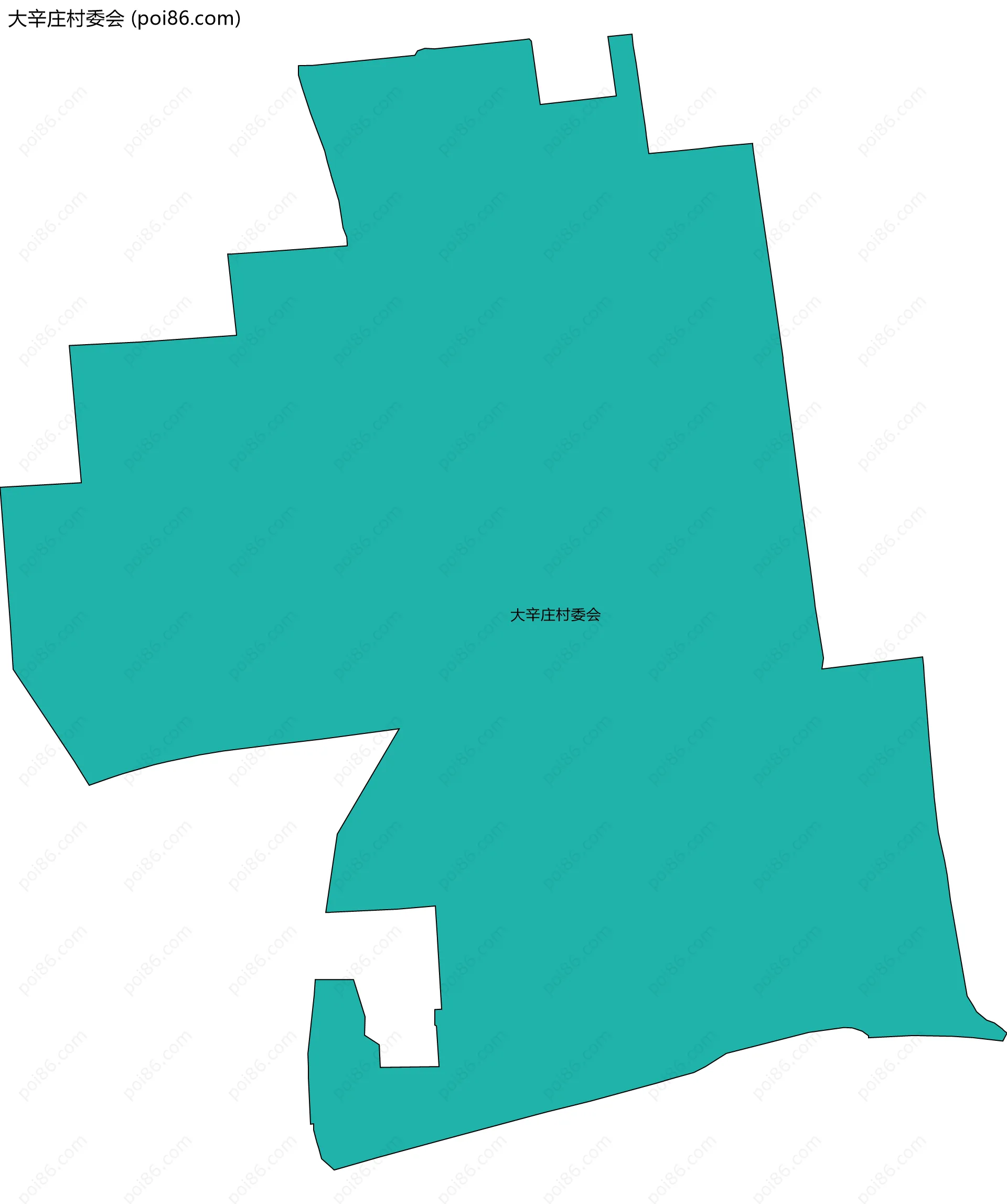 大辛庄村委会边界地图