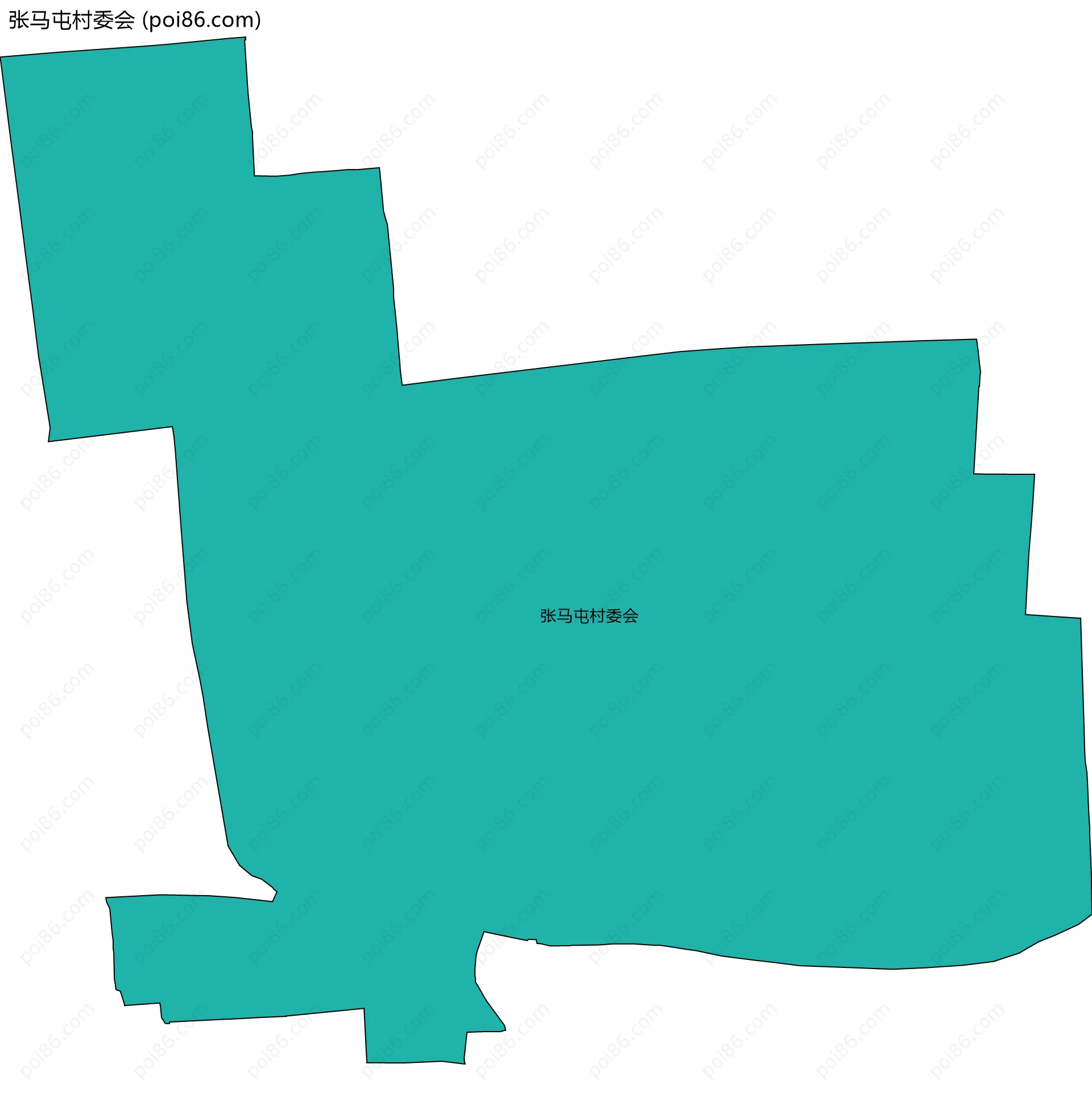张马屯村委会边界地图