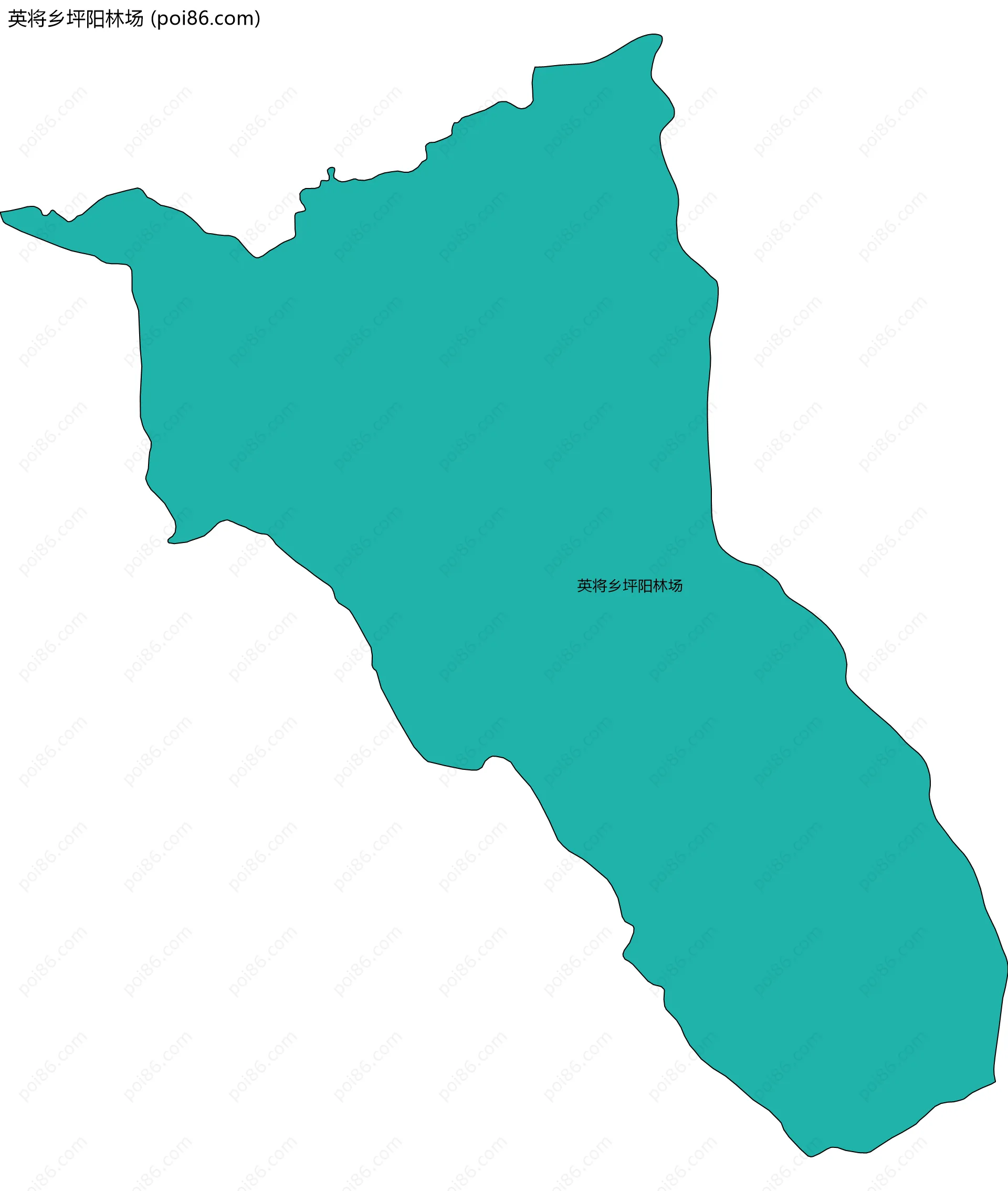 英将乡坪阳林场边界地图