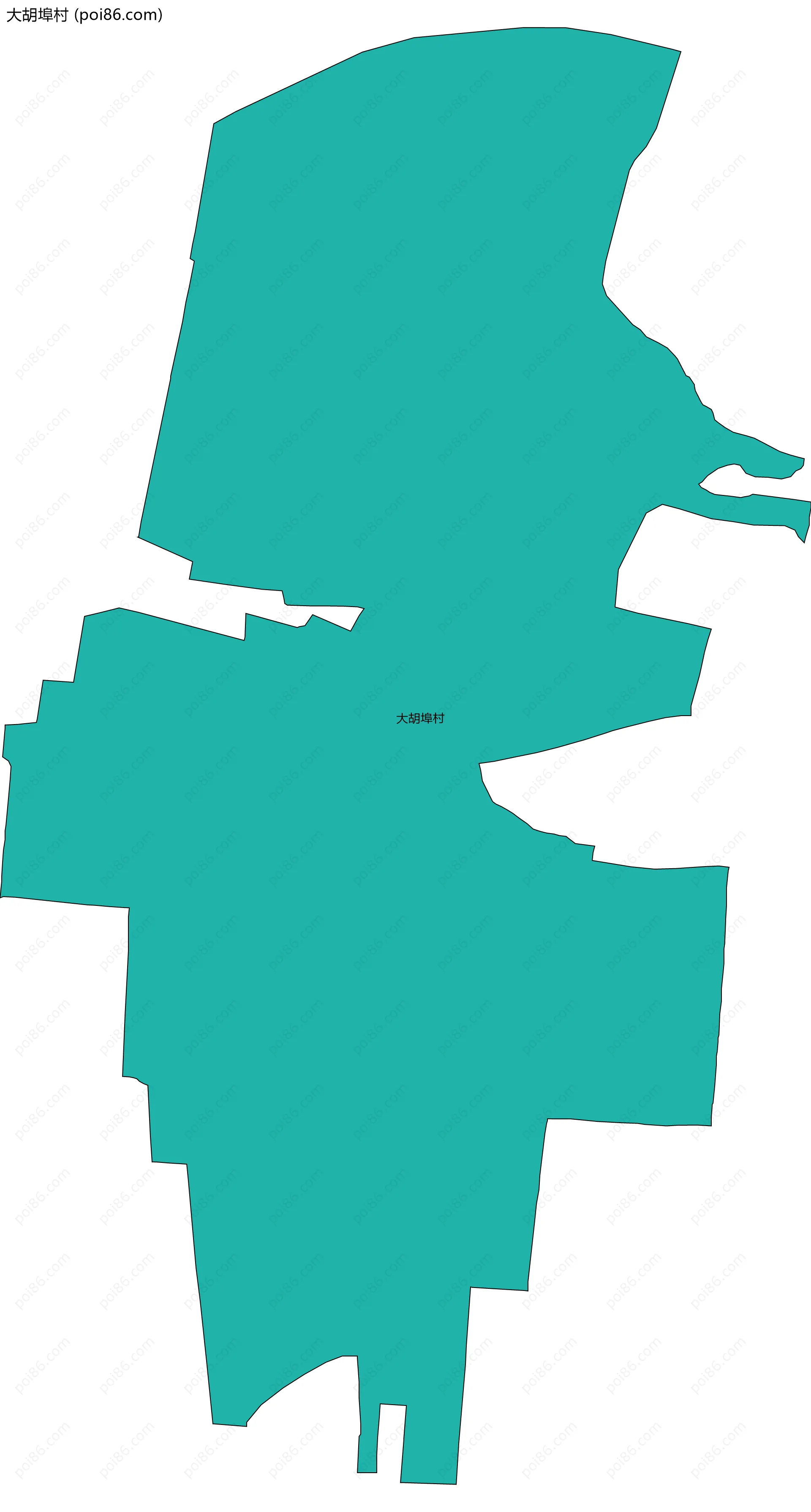 大胡埠村边界地图