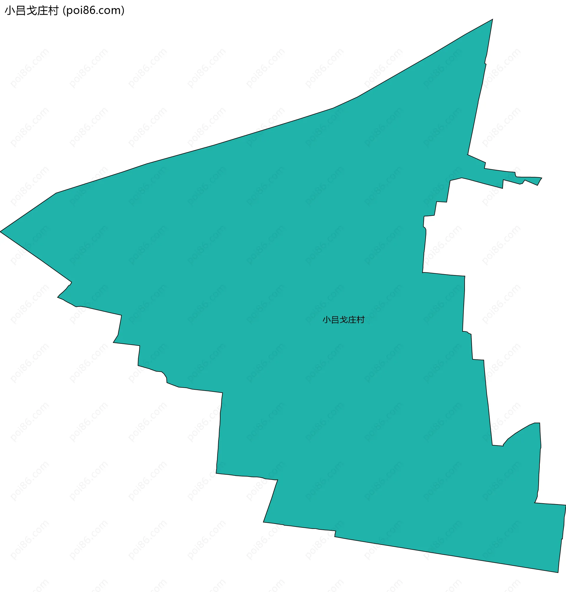 小吕戈庄村边界地图