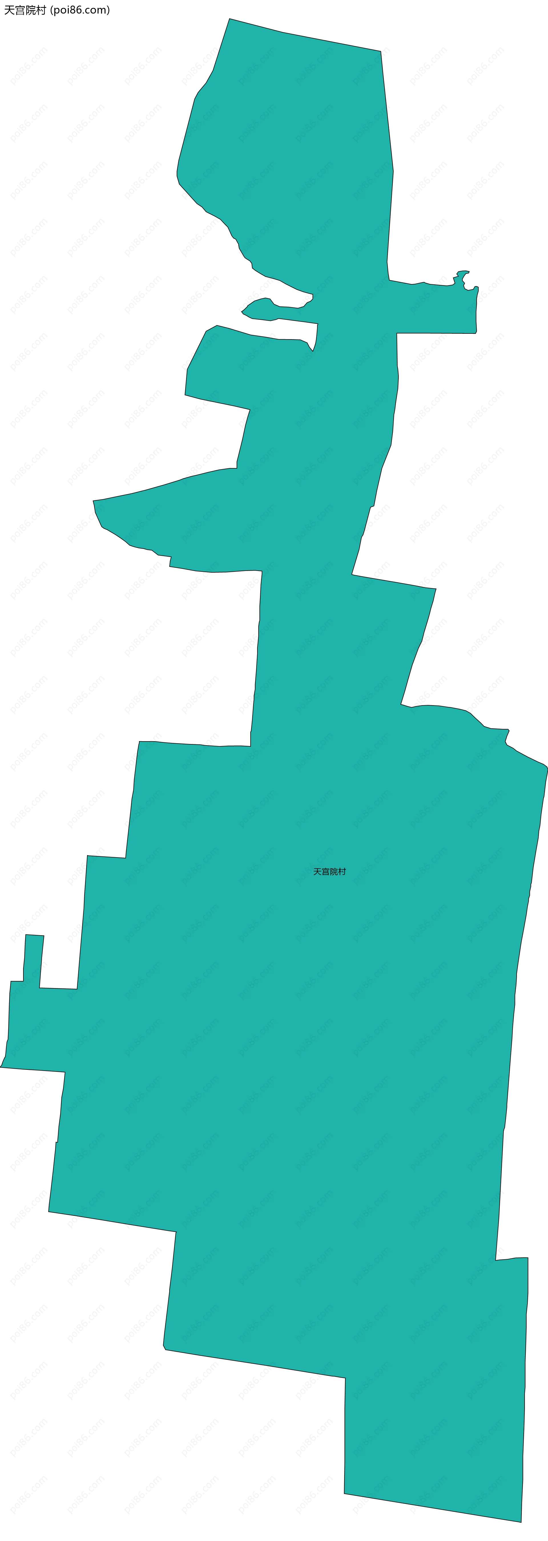 天宫院村边界地图